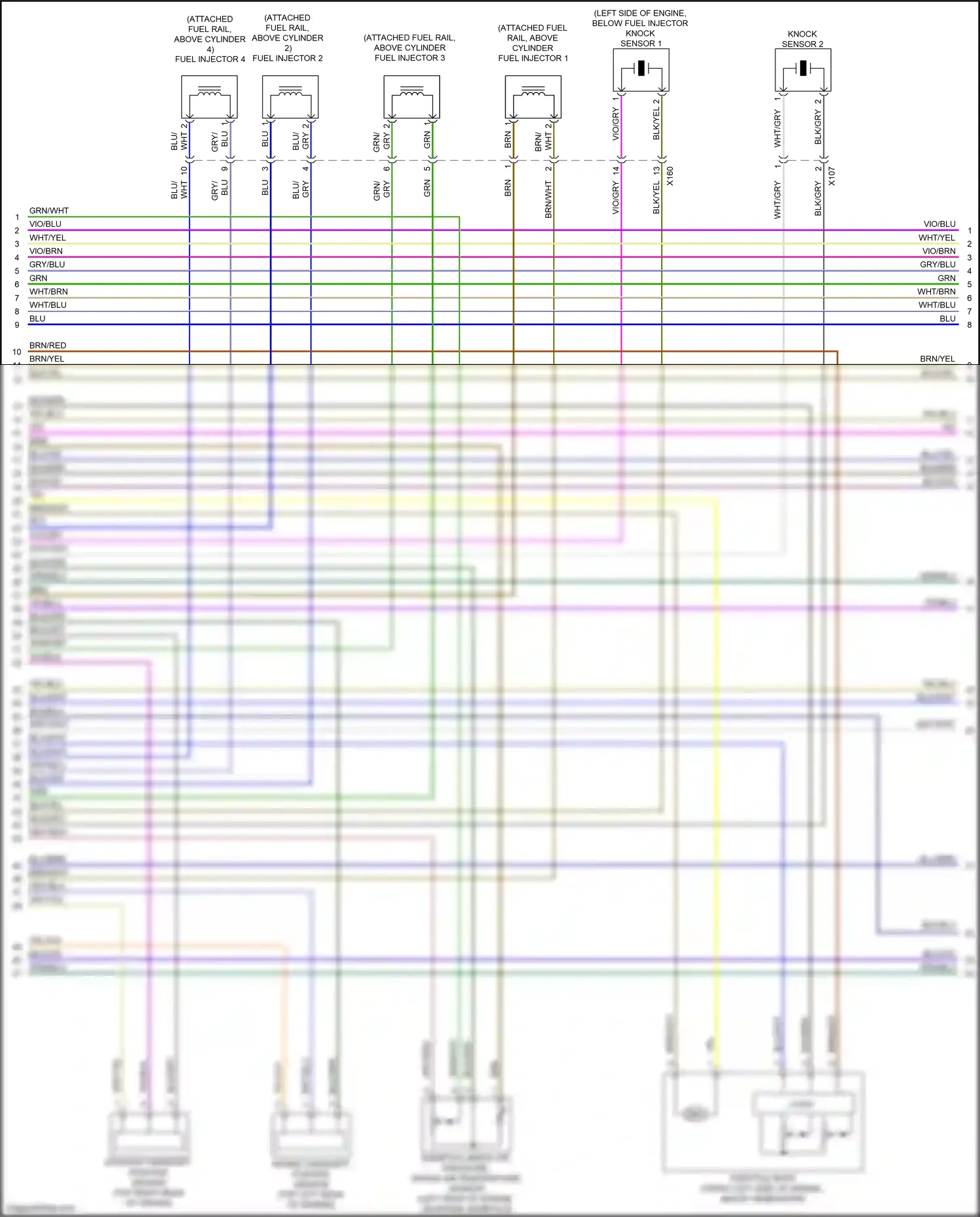Cadillac CT5 I (2019-2024) knock sensor #2 wiring diagram  (1 of 2)