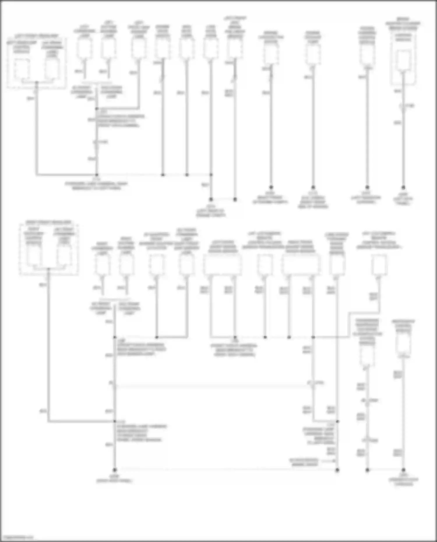 Wiring diagram left front short range radar sensor for Cadillac CT5 I (2019-2024)