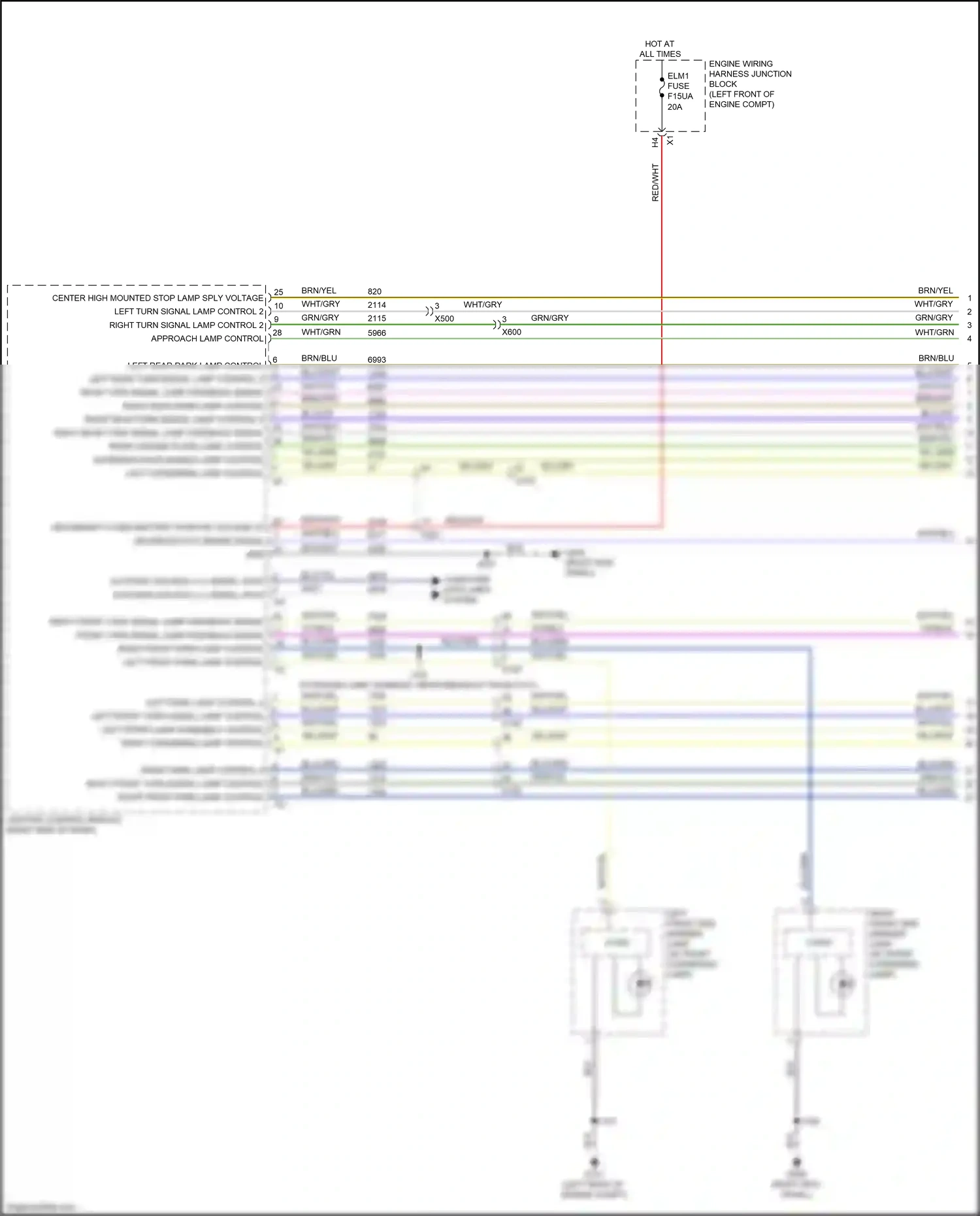 Cadillac CT5 I (2019-2024) left front lamp assembly control wiring diagram  (1 of 1)