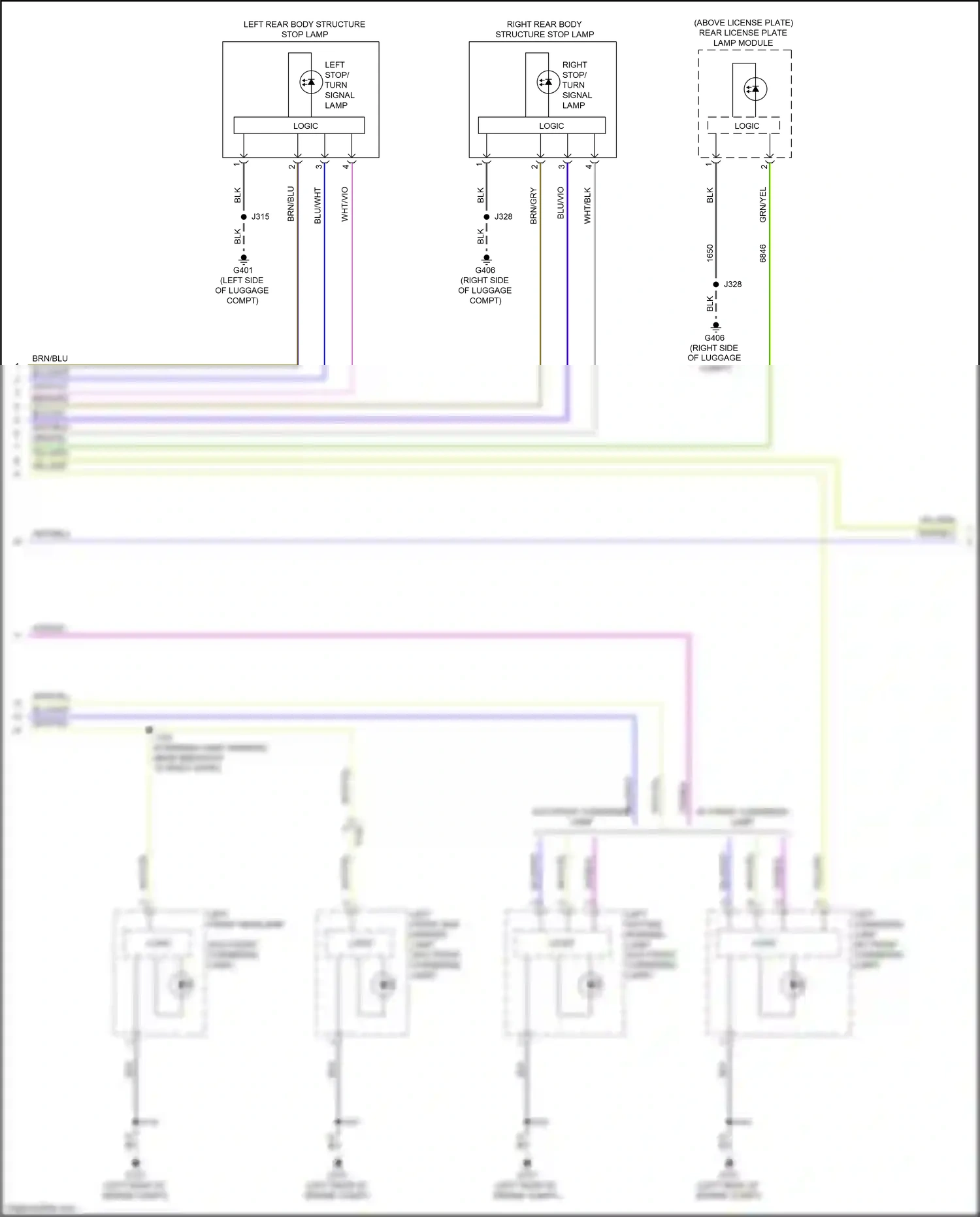 Cadillac CT5 I (2019-2024) left front side marker lamp wiring diagram  (2 of 3)