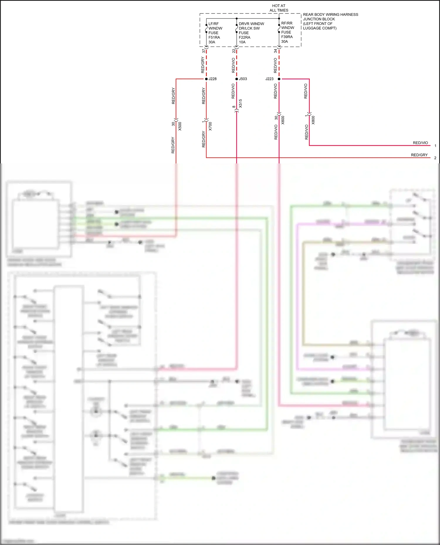 Cadillac CT5 I (2019-2024) left front window express switch wiring diagram  (1 of 1)