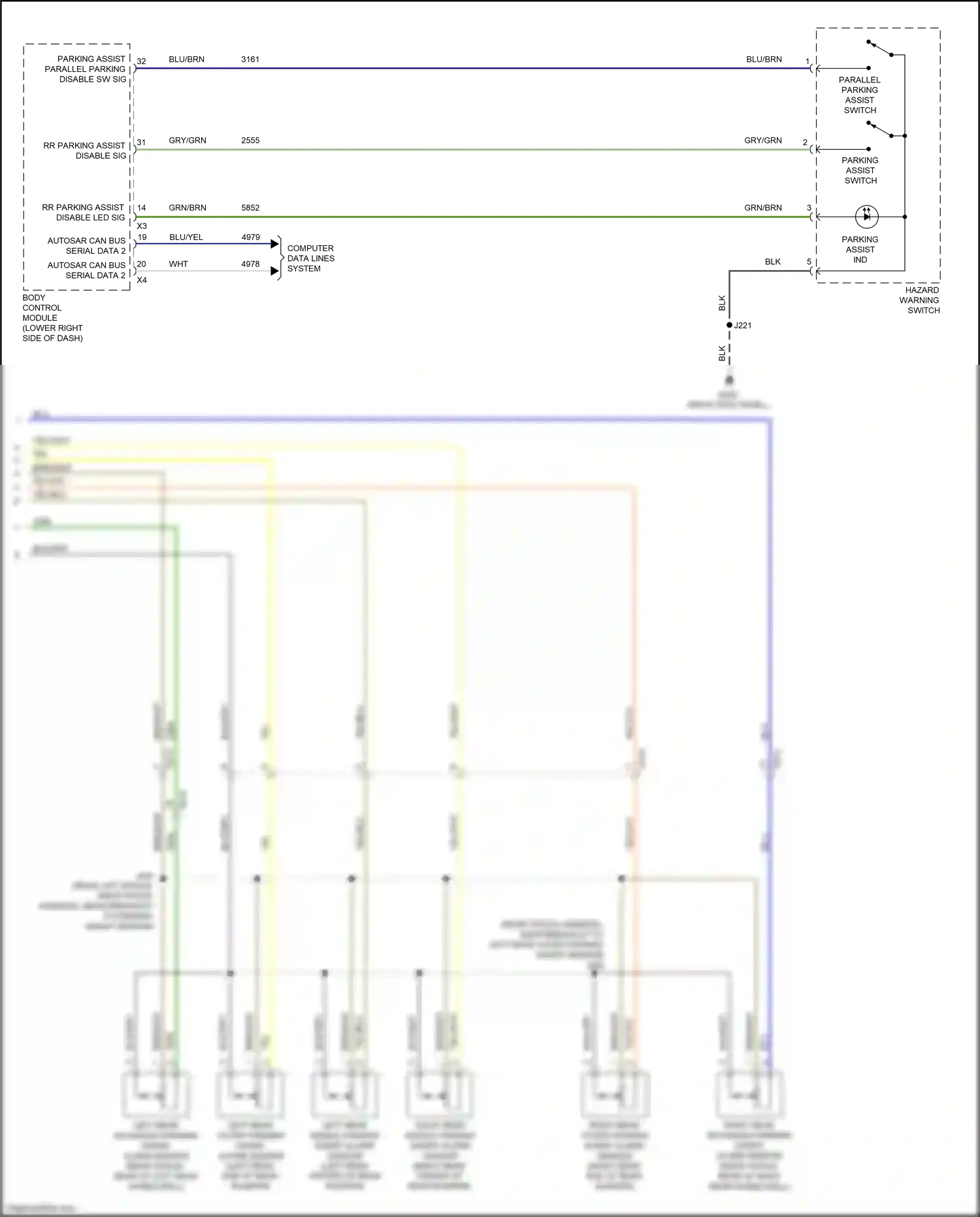 Cadillac CT5 I (2019-2024) parallel parking assist switch wiring diagram  (1 of 1)