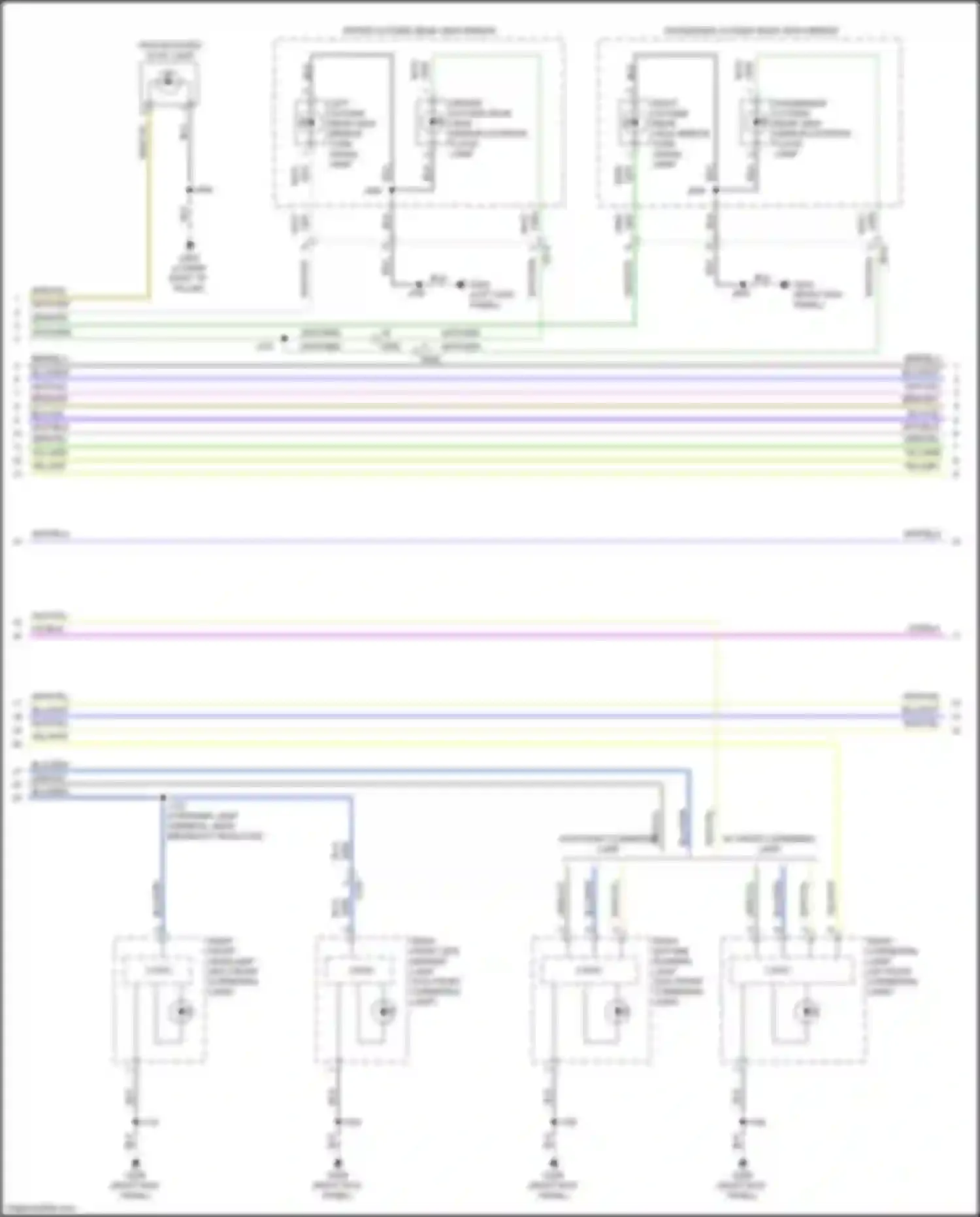 Wiring diagram right outside rear view mirror turn signal lamp for Cadillac CT5 I (2019-2024)