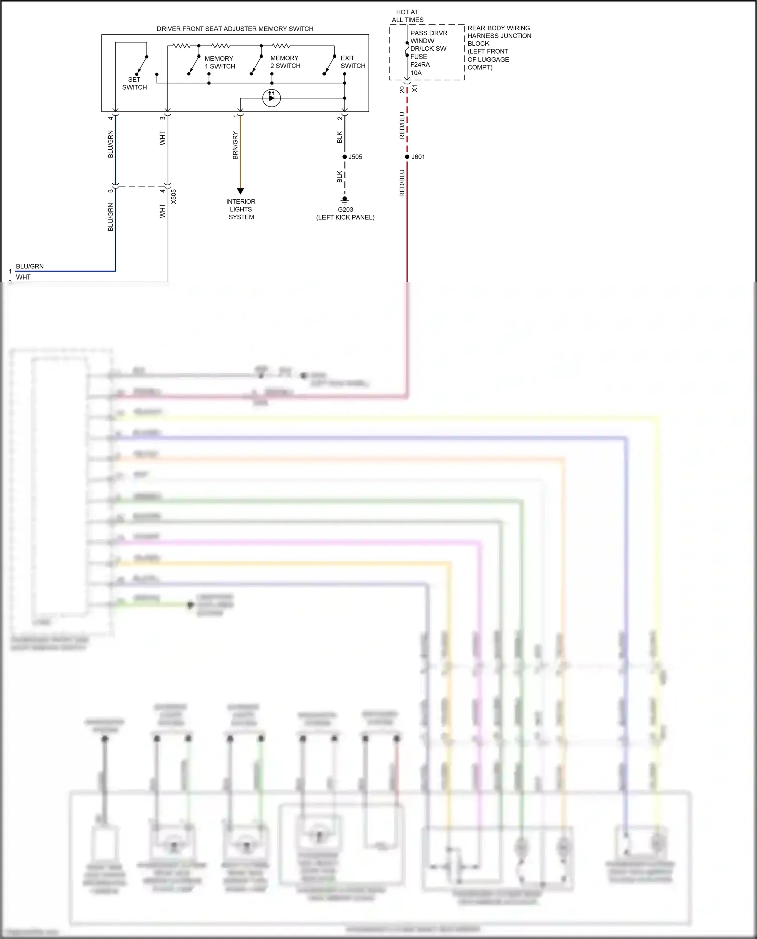 Cadillac CT5 I (2019-2024) passenger side object detection indicator wiring diagram  (2 of 3)