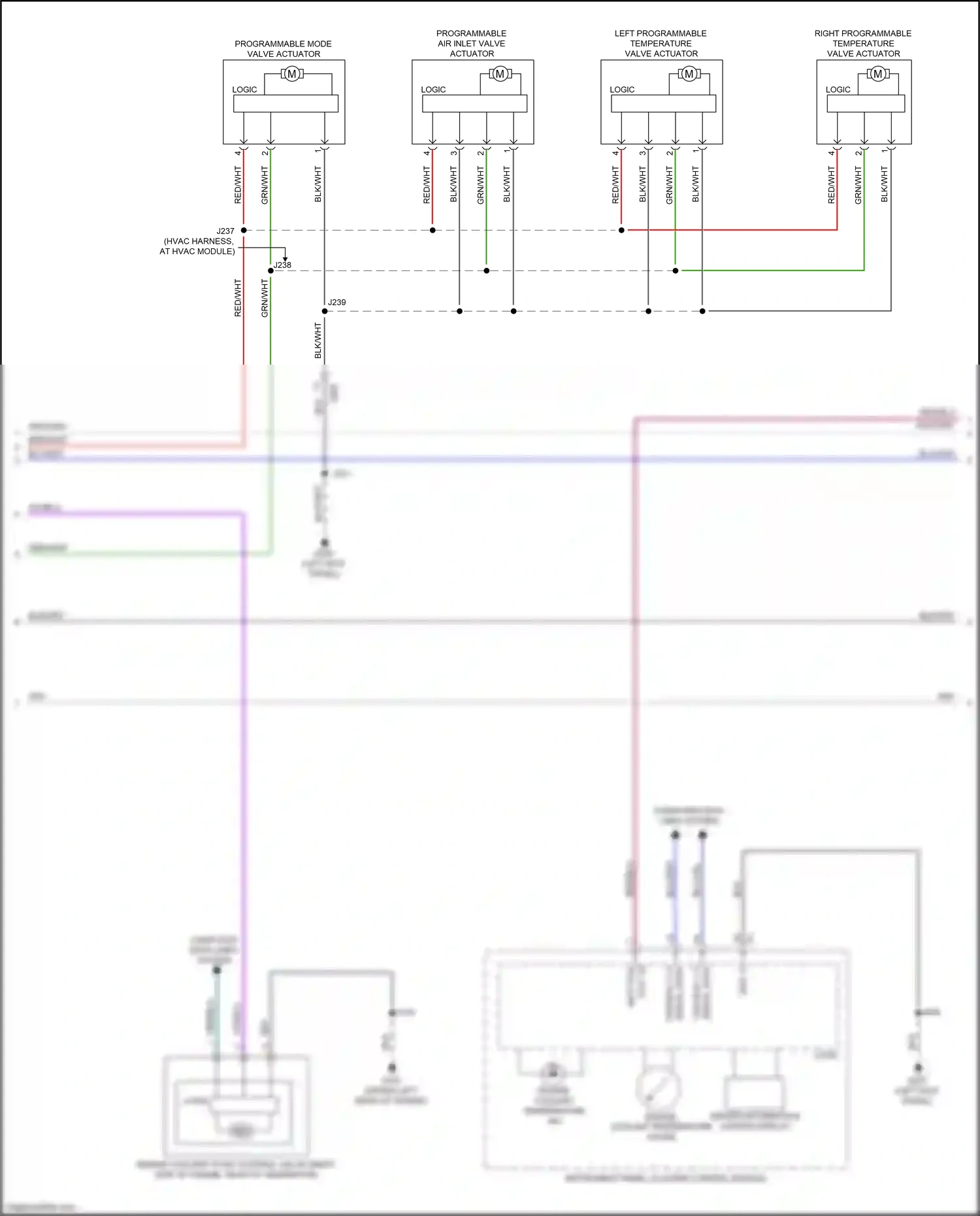 Cadillac CT5 I (2019-2024) right programmable temperature valve actuator wiring diagram  (1 of 3)