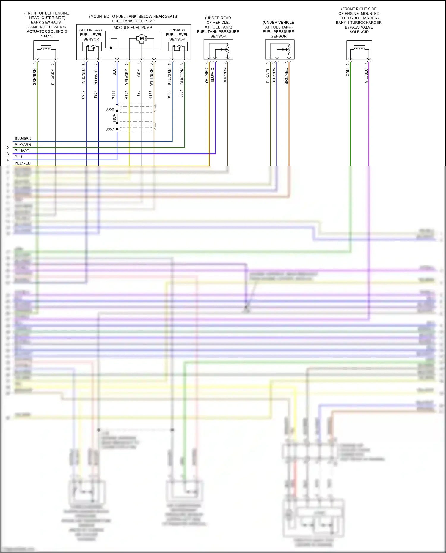Cadillac CT5 I (2019-2024) secondary fuel level sensor wiring diagram  (3 of 3)