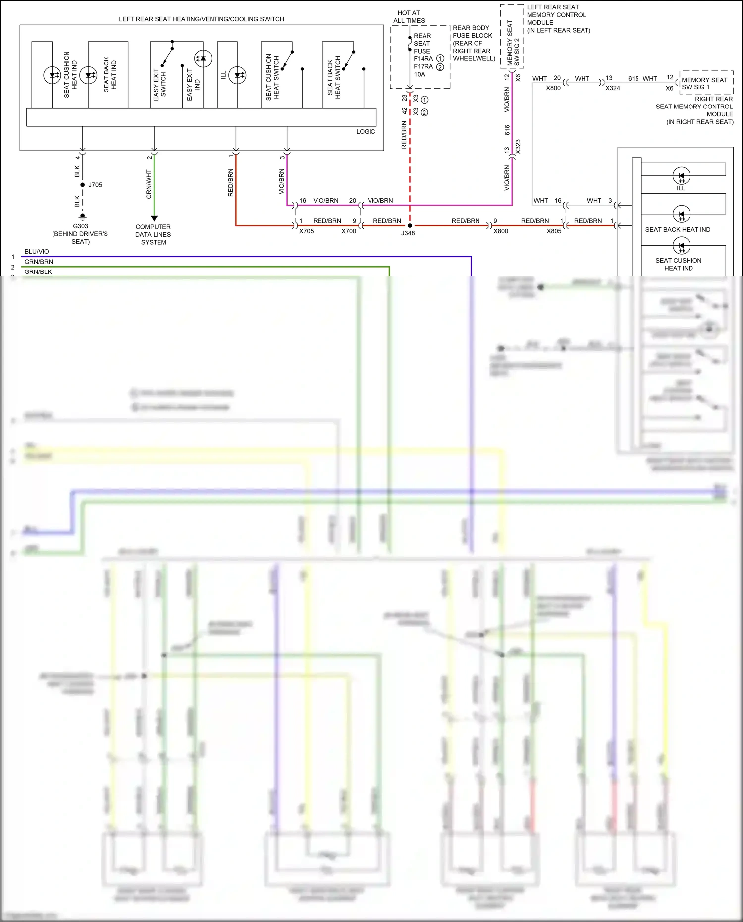 Cadillac CT6 I facelift (2018-2023) computer data lines system wiring diagram  (106 of 122)