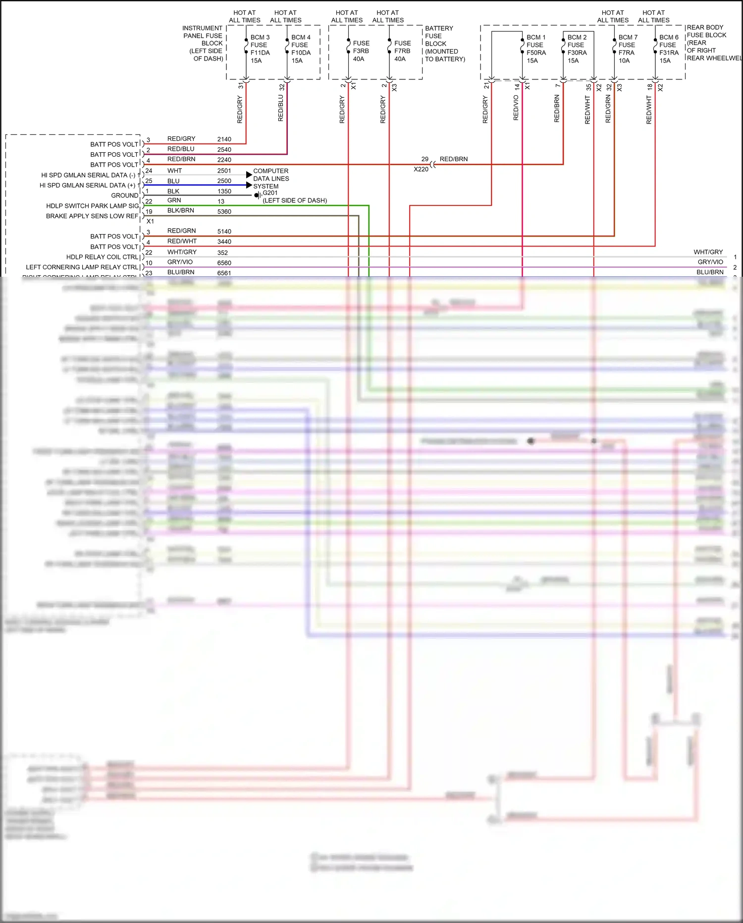 Cadillac CT6 I facelift (2018-2023) computer data lines system wiring diagram  (54 of 122)