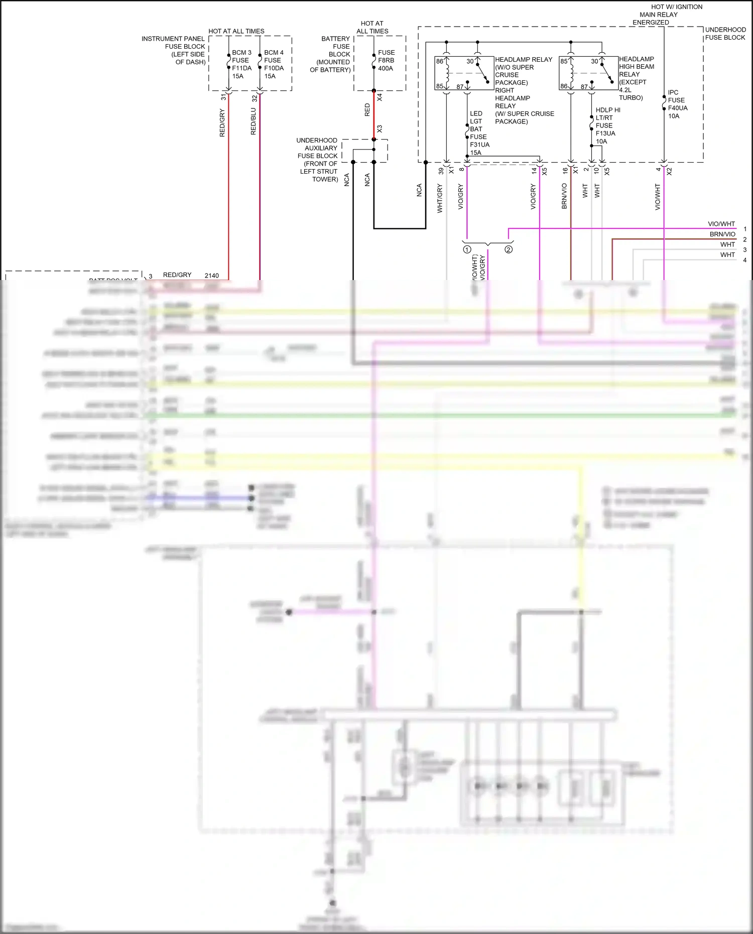 Cadillac CT6 I facelift (2018-2023) computer data lines system wiring diagram  (33 of 122)