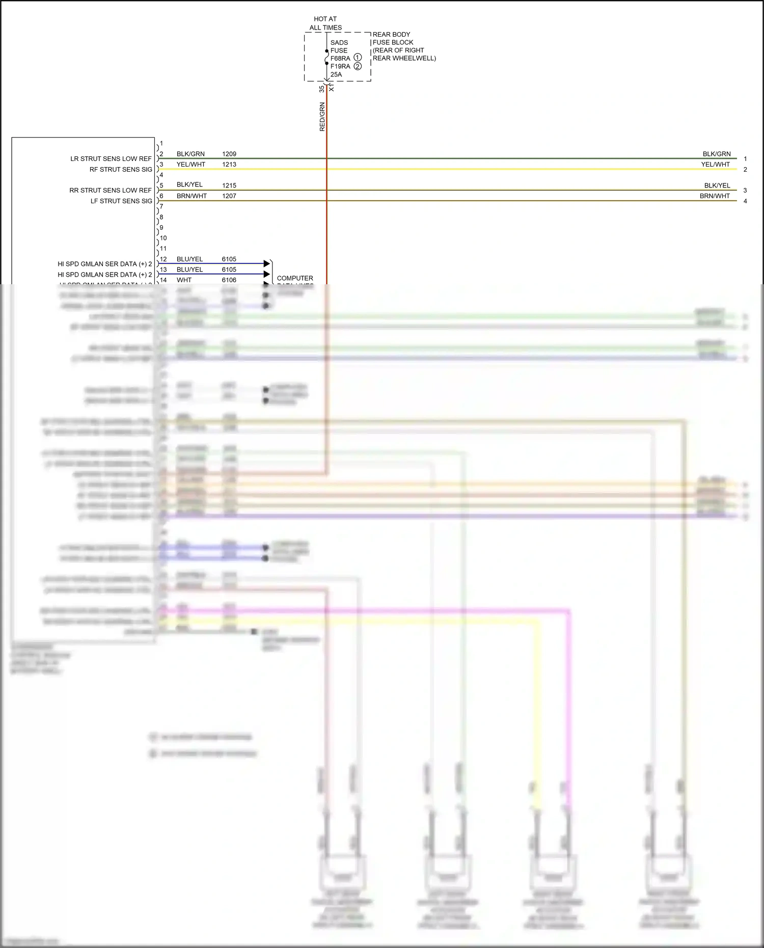 Cadillac CT6 I facelift (2018-2023) computer data lines system wiring diagram  (78 of 122)