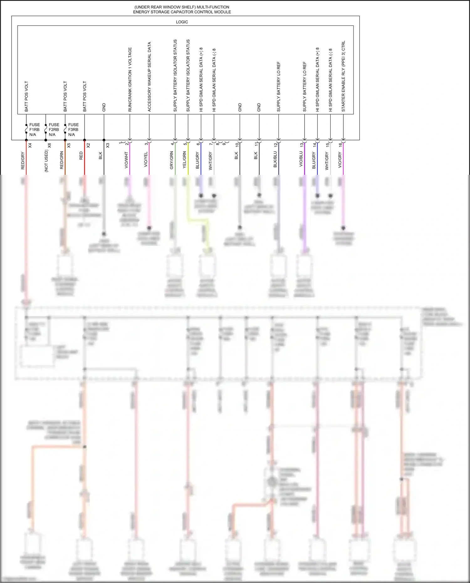 Cadillac CT6 I facelift (2018-2023) computer data lines system wiring diagram  (58 of 122)