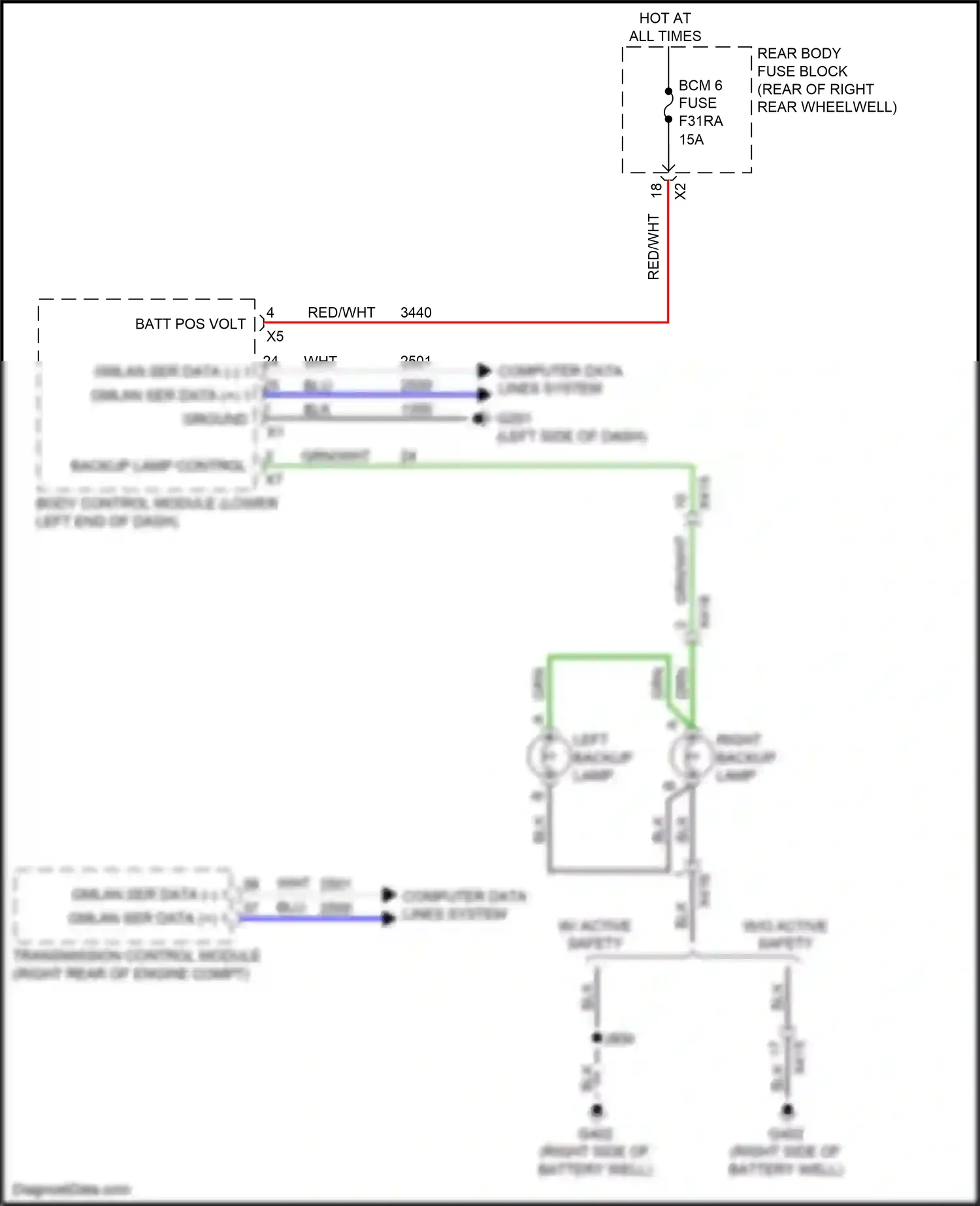 Cadillac CT6 I facelift (2018-2023) computer data lines system wiring diagram  (52 of 122)