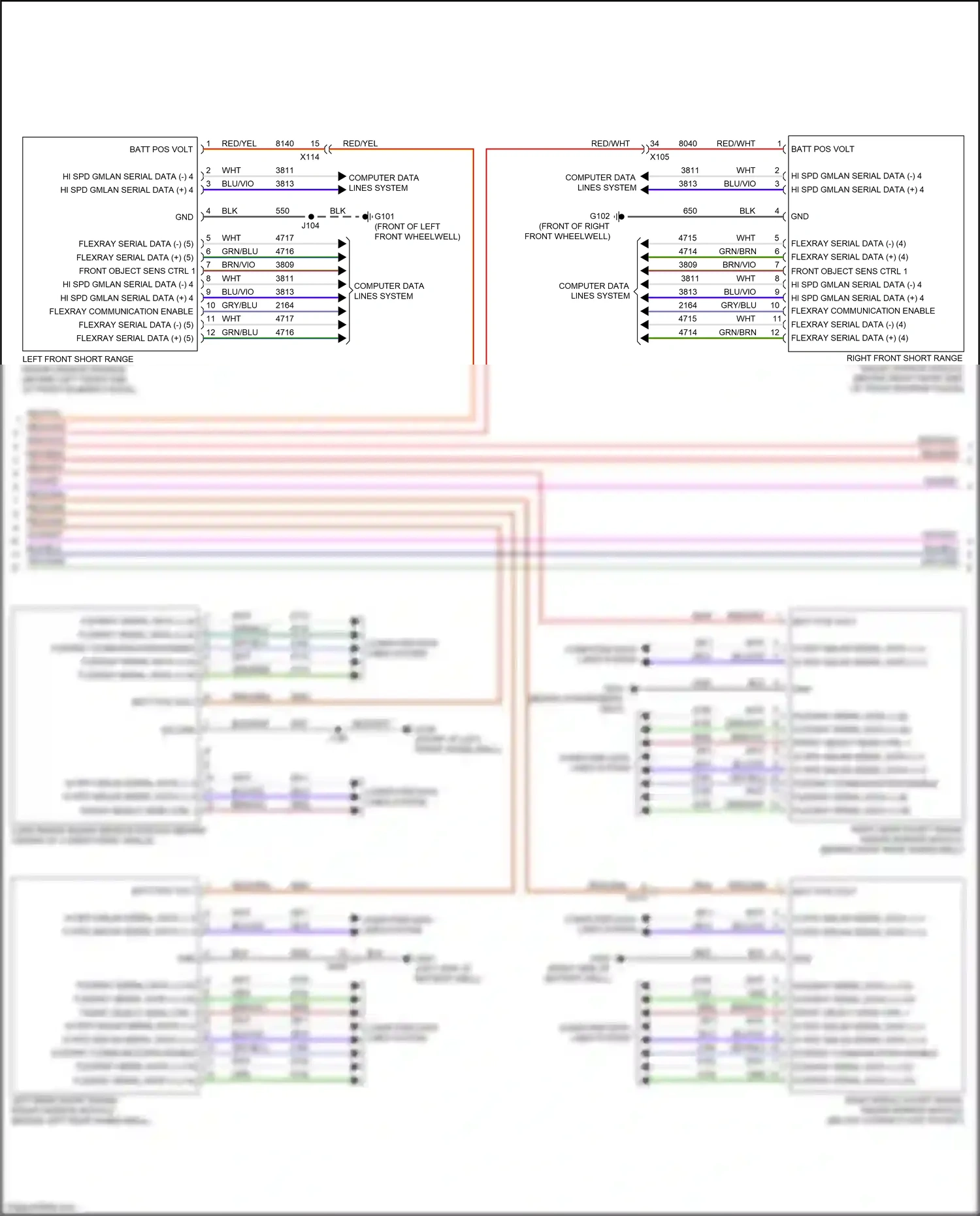 Cadillac CT6 I facelift (2018-2023) computer data lines system wiring diagram  (85 of 122)