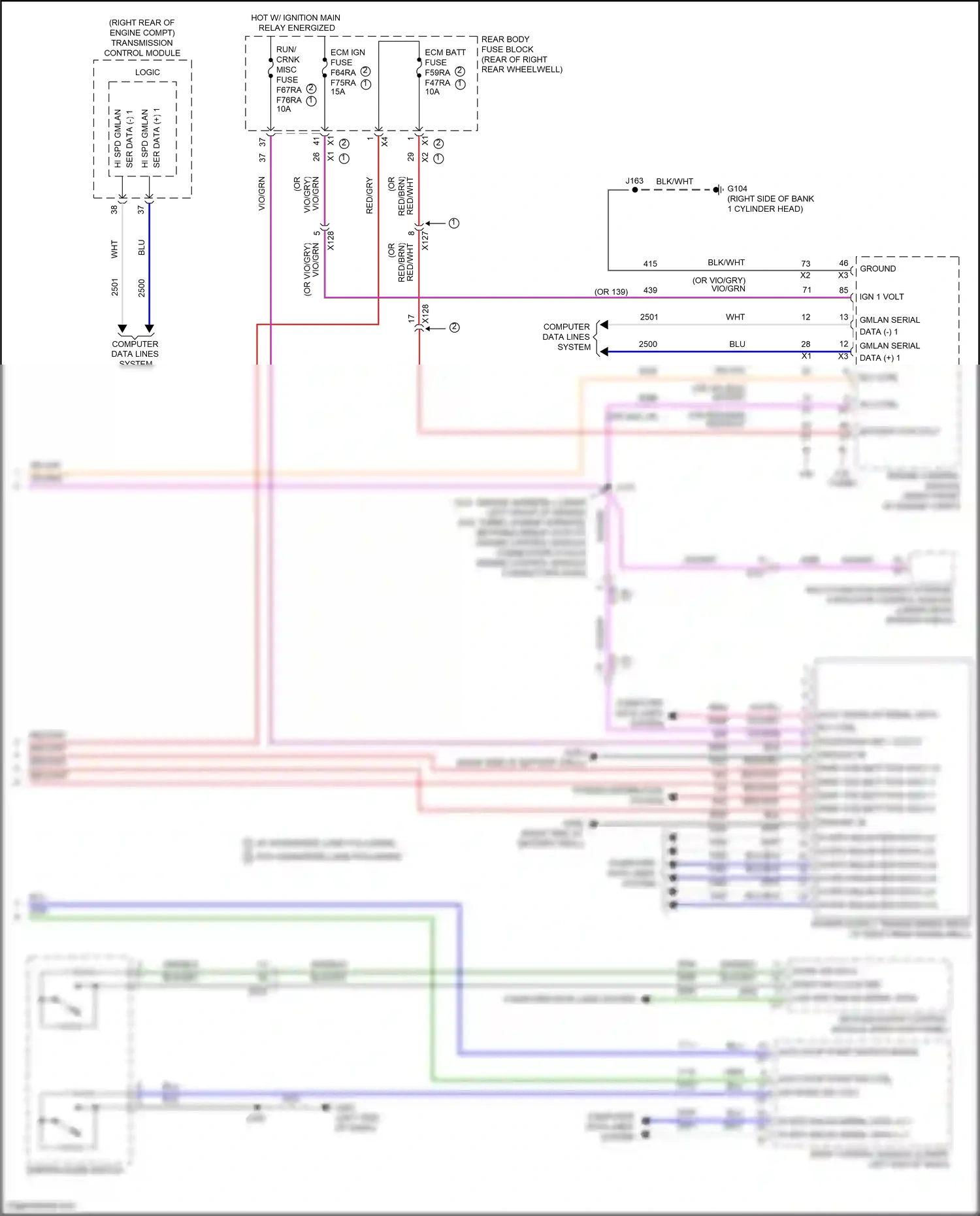 Cadillac CT6 I facelift (2018-2023) engine control module wiring diagram  (10 of 25)