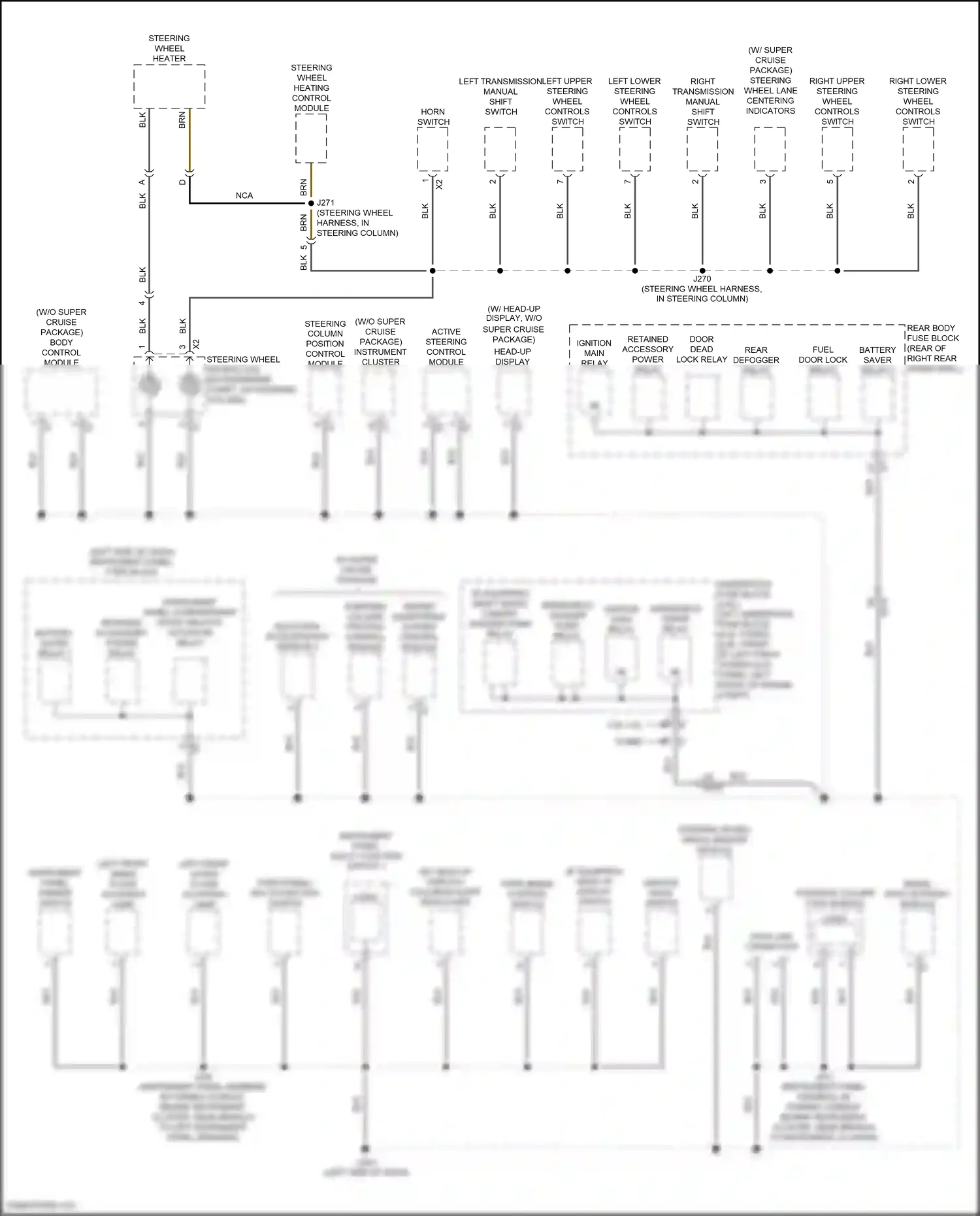 Cadillac CT6 I facelift (2018-2023) instrument panel multi-function switch 1 wiring diagram  (2 of 7)
