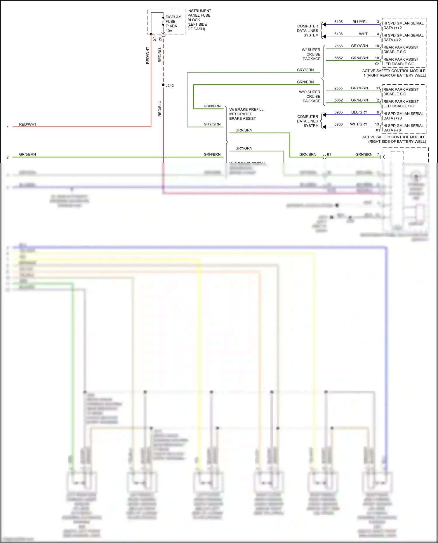 Cadillac CT6 I facelift (2018-2023) instrument panel multi-function switch 1 wiring diagram  (4 of 7)