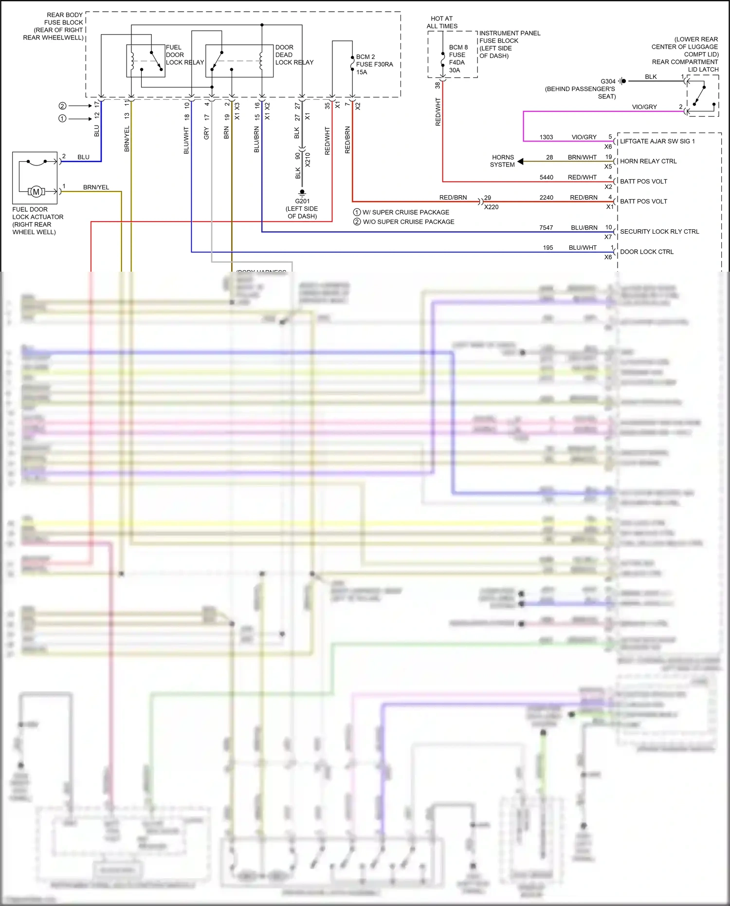 Cadillac CT6 I facelift (2018-2023) instrument panel multi-function switch 2 wiring diagram  (2 of 6)