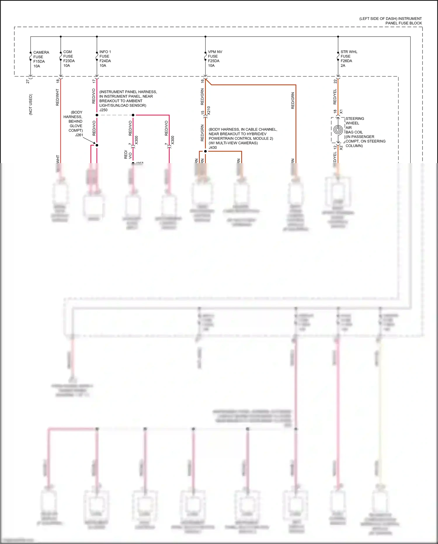 Cadillac CT6 I facelift (2018-2023) instrument panel multi-function switch 2 wiring diagram  (4 of 6)