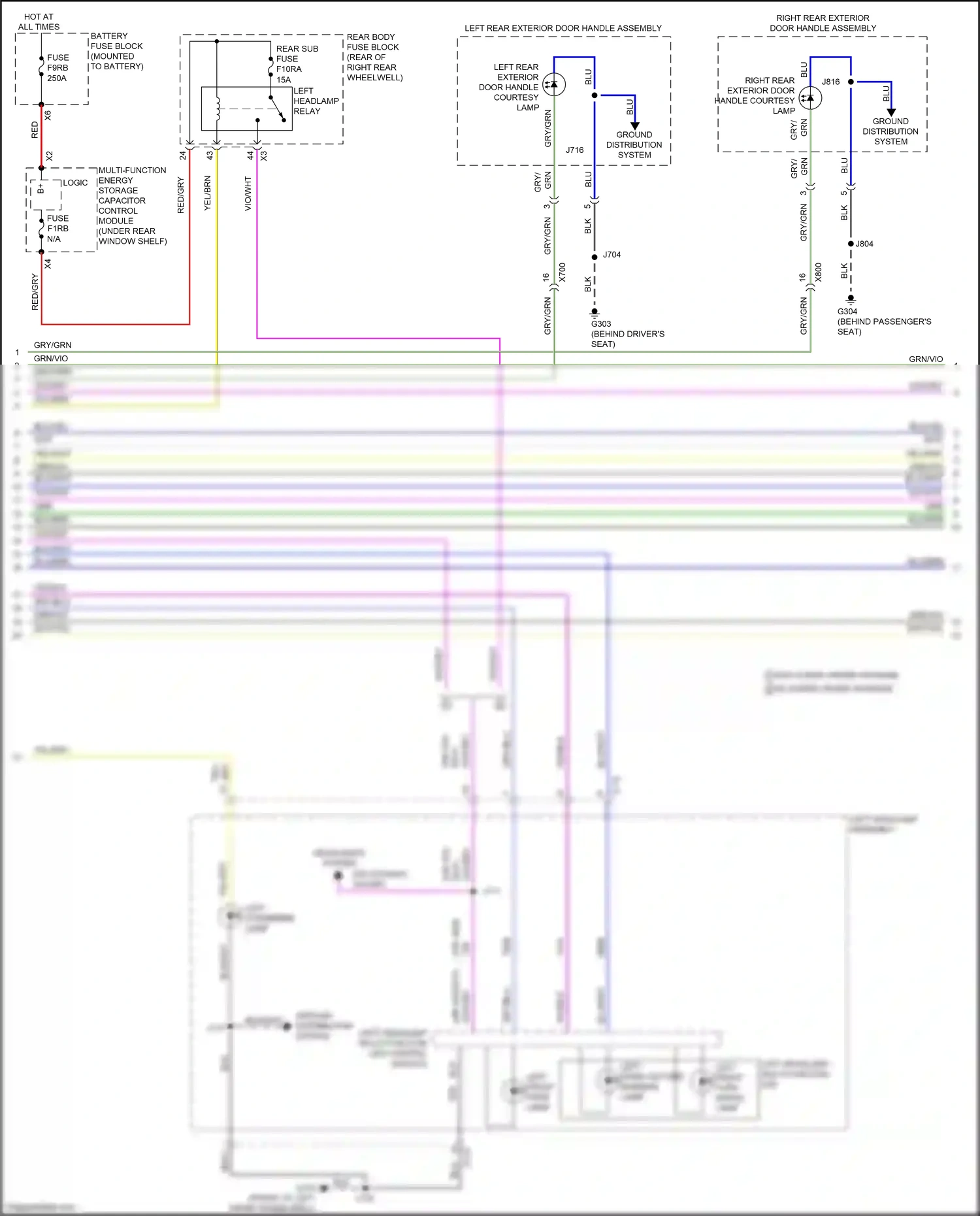 Cadillac CT6 I facelift (2018-2023) left headlamp multi-function led control module wiring diagram  (1 of 2)