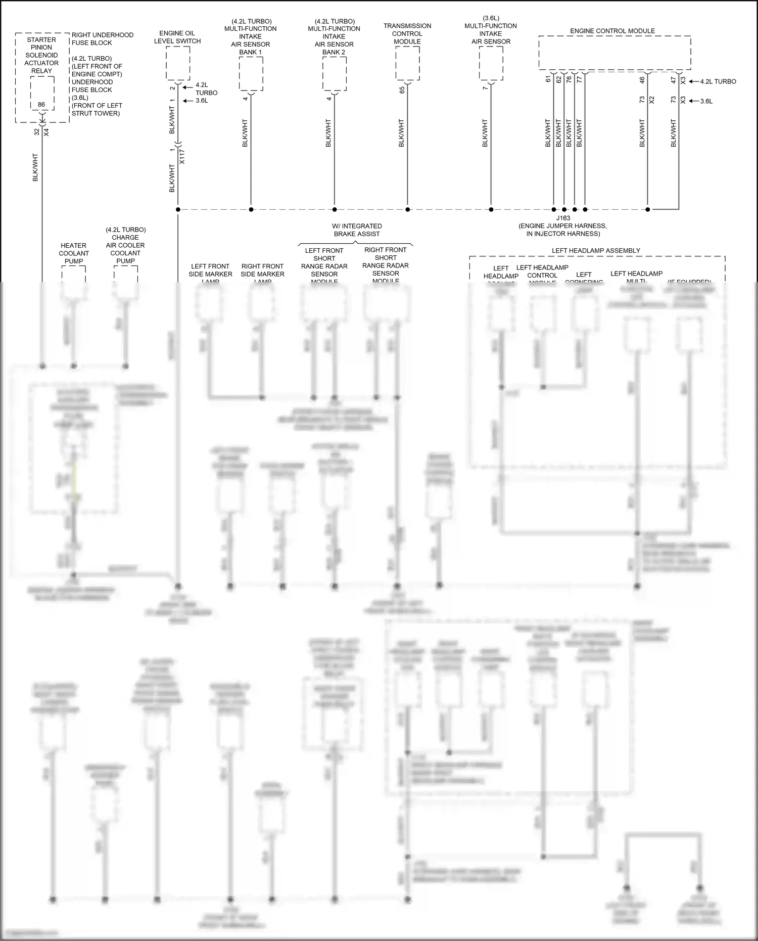 Cadillac CT6 I facelift (2018-2023) left headlamp multi-function led control module wiring diagram  (2 of 2)