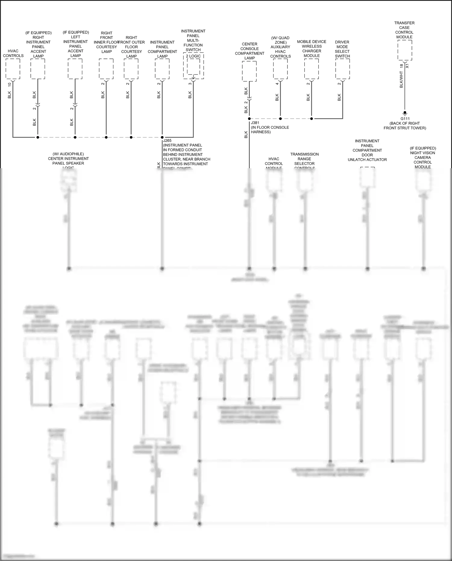 Cadillac CT6 I facelift (2018-2023) overhead console multi- function switch wiring diagram  (3 of 7)