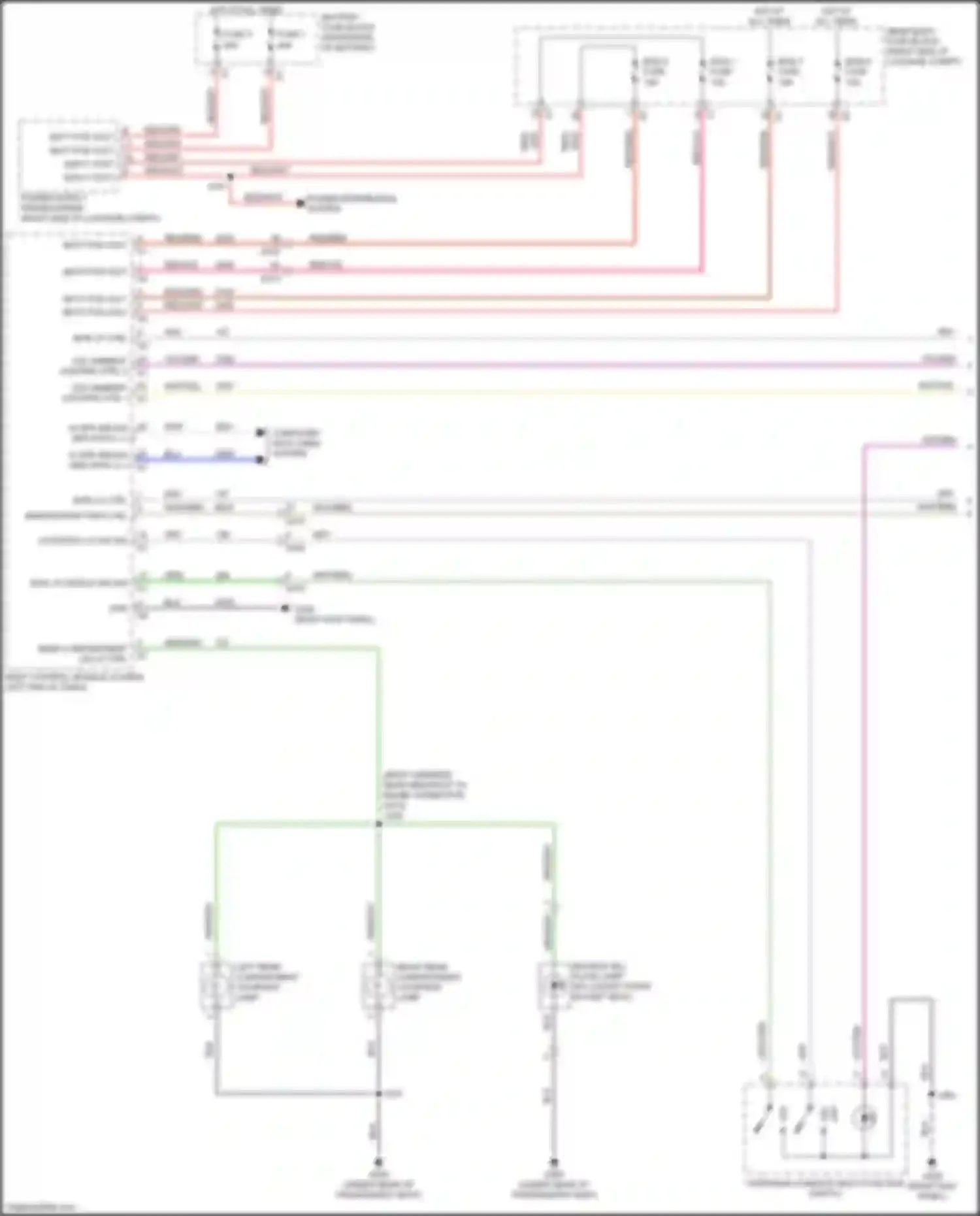 CT6 Cadillac I (2016-2019): Courtesy lamps circuit (1 of 6)