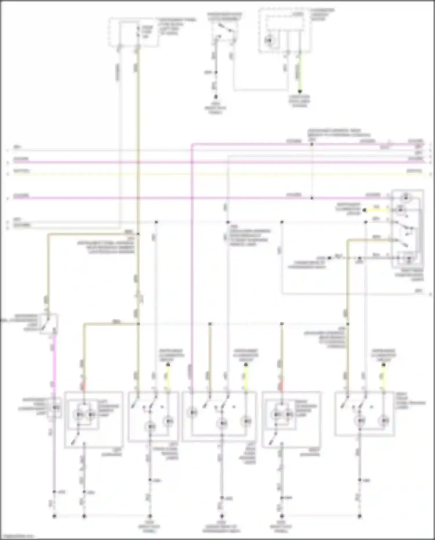 CT6 Cadillac I (2016-2019): Courtesy lamps circuit (3 of 6)