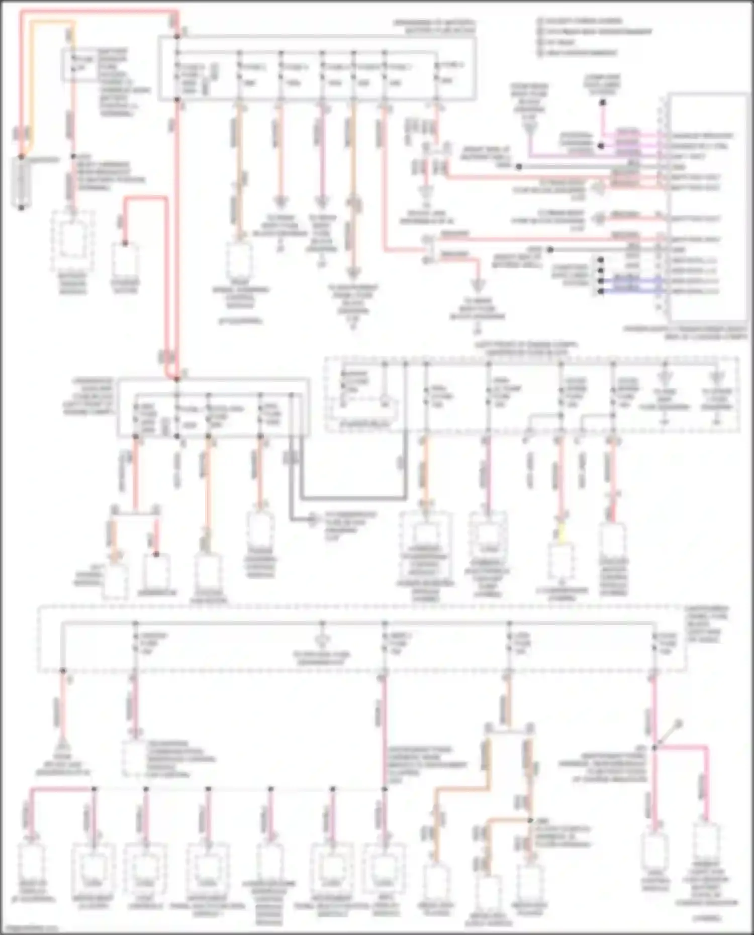 CT6 Cadillac I (2016-2019): Power distribution circuit, w/o super cruise package (1 of 9)