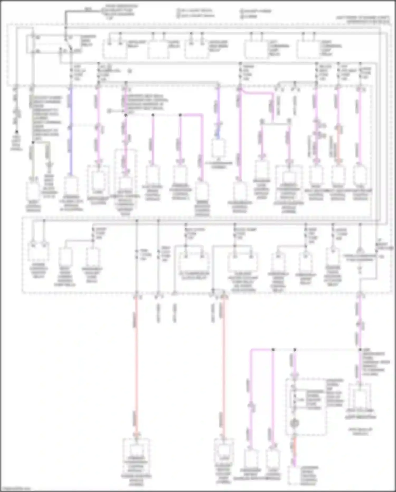 CT6 Cadillac I (2016-2019): Power distribution circuit, w/o super cruise package (2 of 9)
