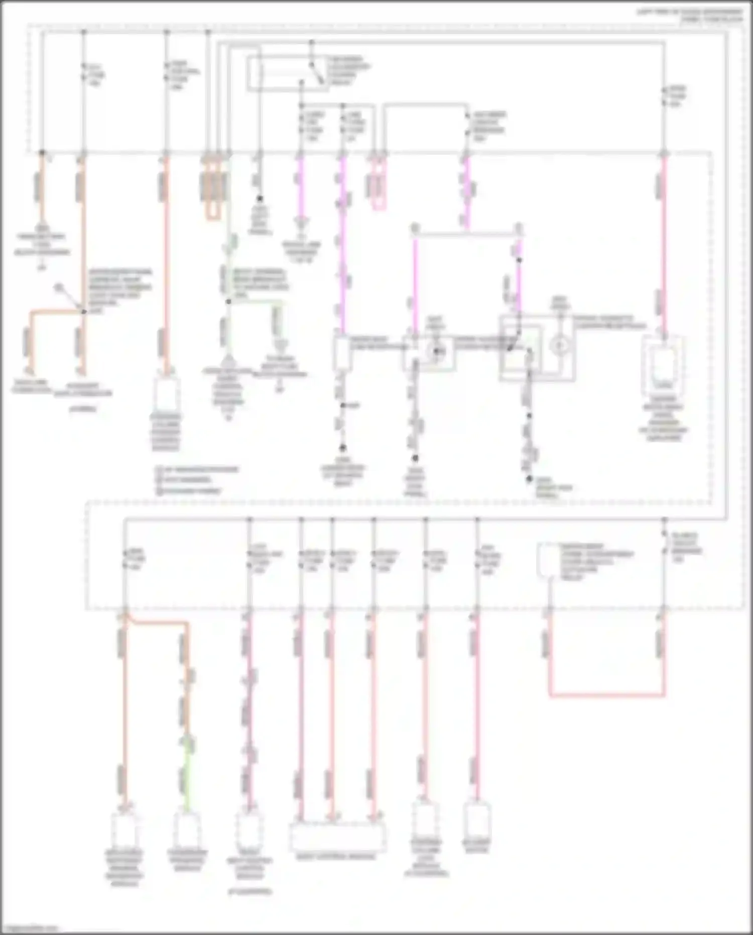 CT6 Cadillac I (2016-2019): Power distribution circuit, w/o super cruise package (3 of 9)