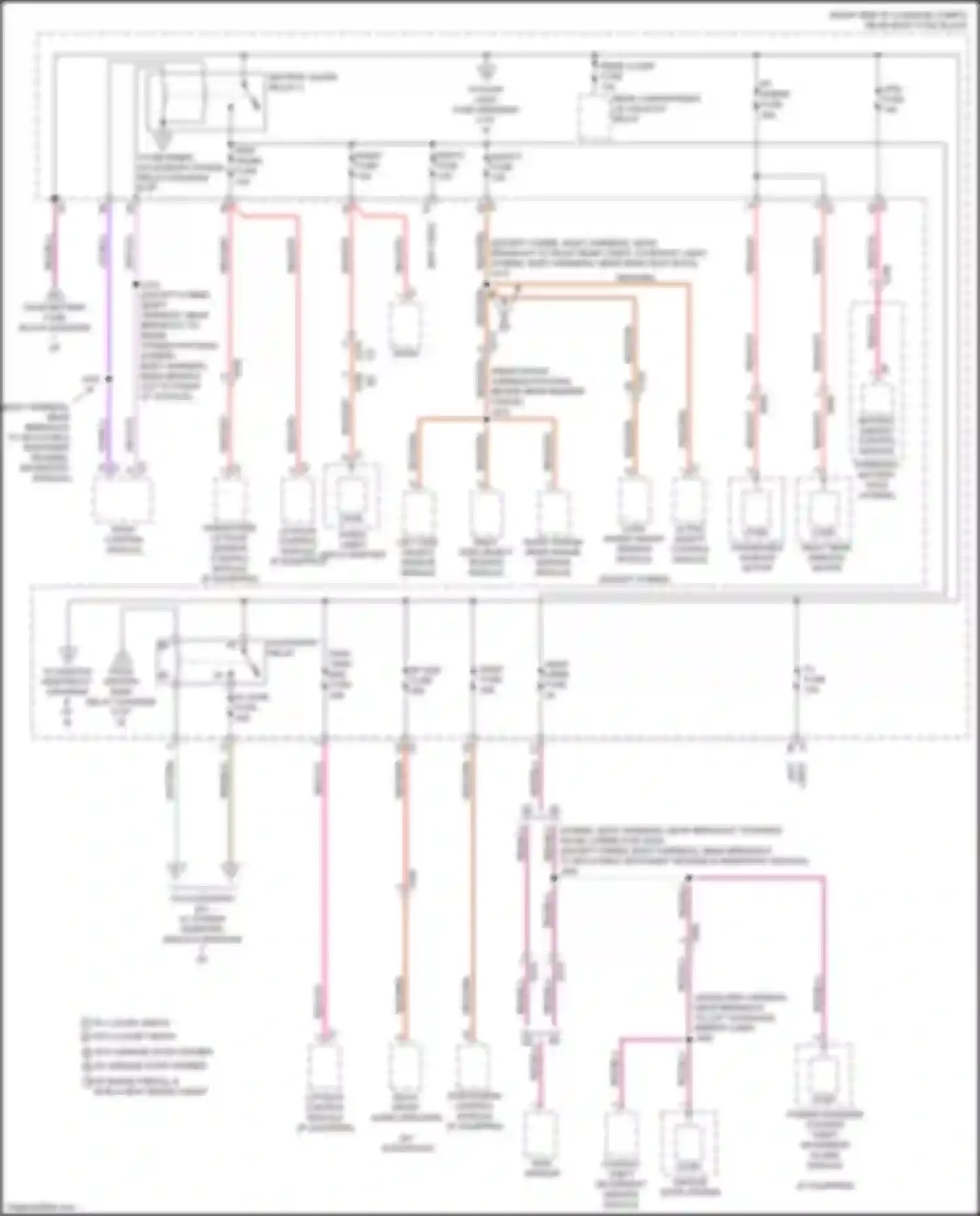 CT6 Cadillac I (2016-2019): Power distribution circuit, w/o super cruise package (5 of 9)