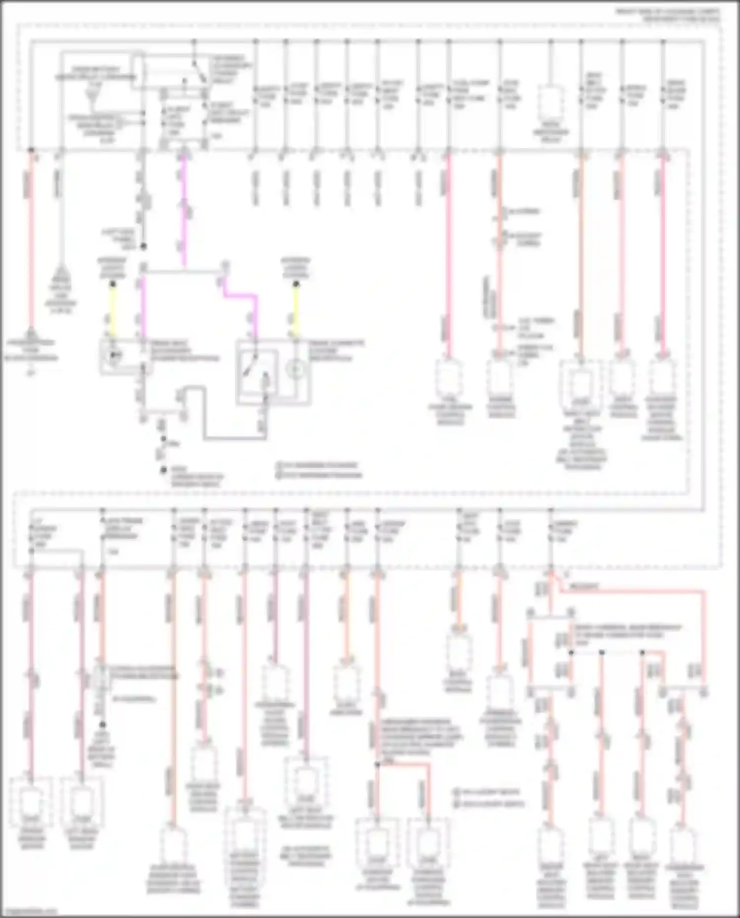 CT6 Cadillac I (2016-2019): Power distribution circuit, w/o super cruise package (8 of 9)