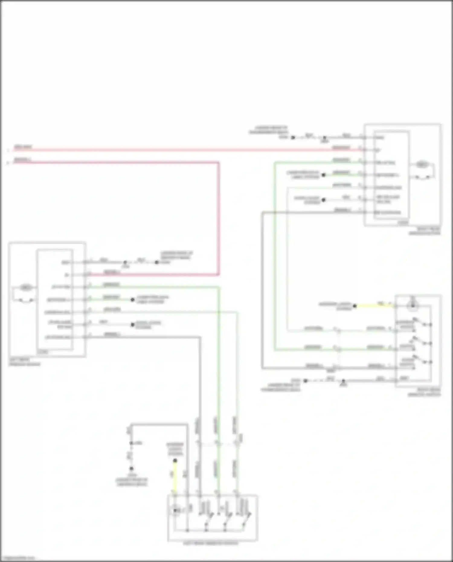 CT6 Cadillac I (2016-2019): Power windows circuit (2 of 2)