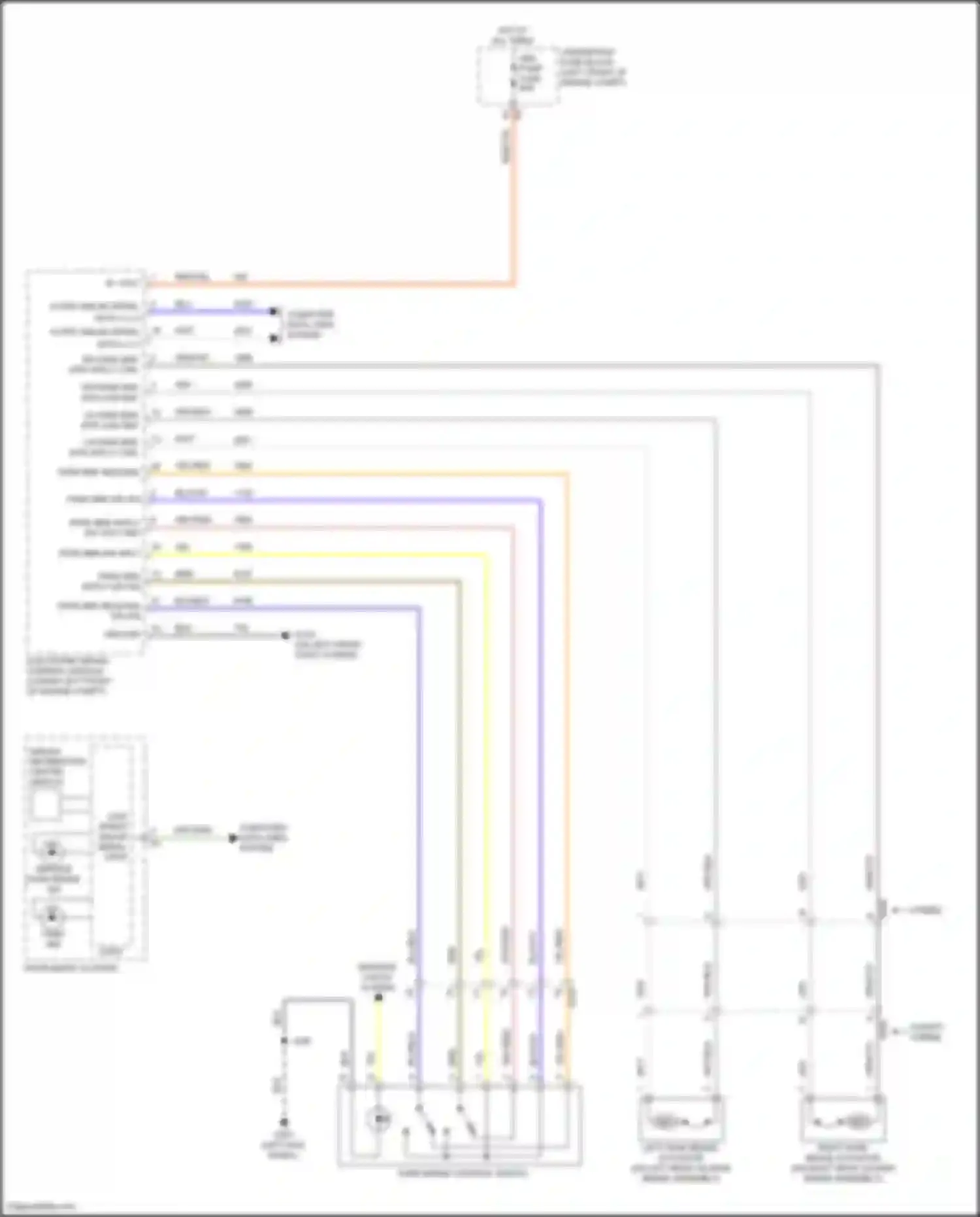 CT6 Cadillac I (2016-2019): Park brake system circuit