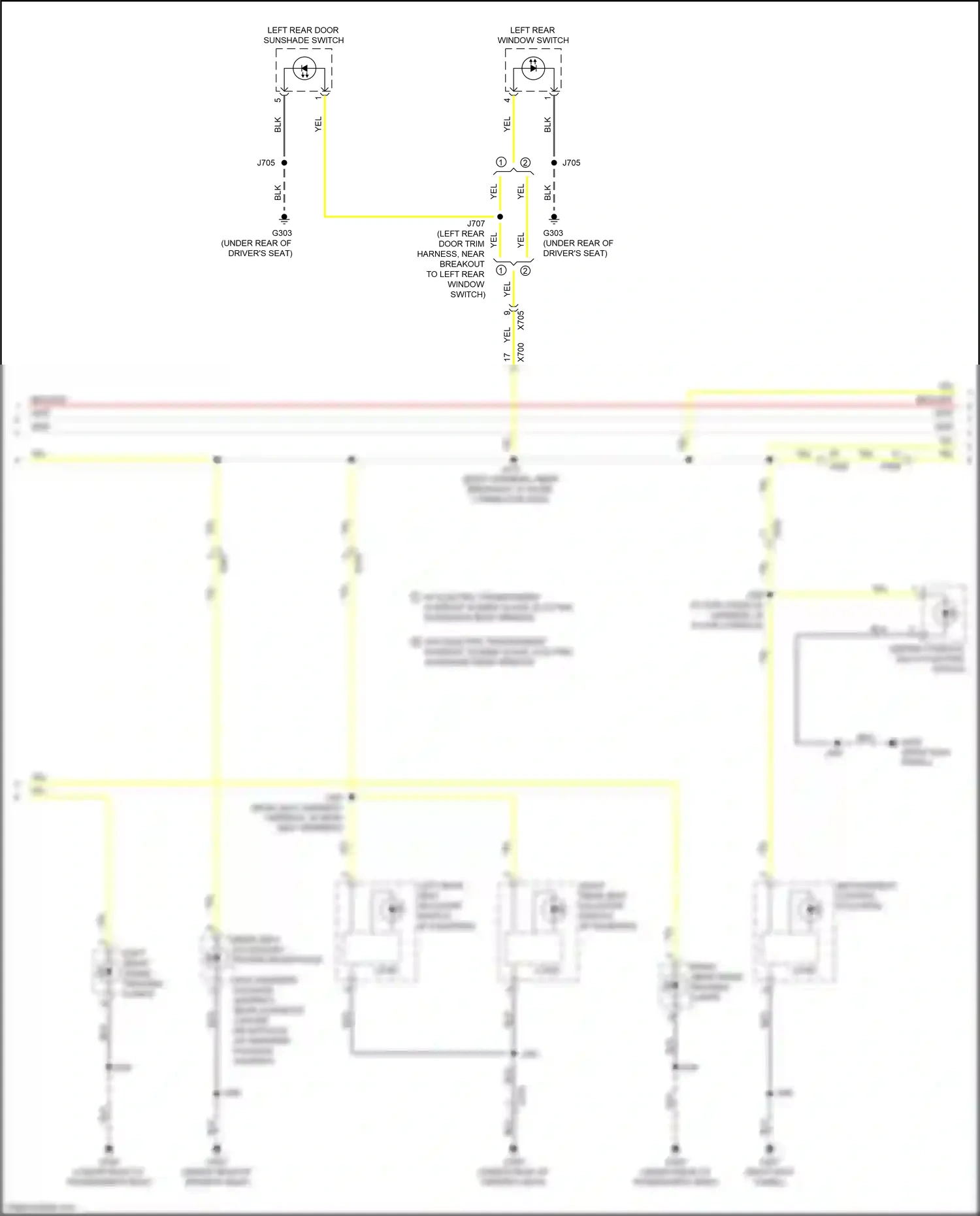 Cadillac CT6 I (2016-2019) center console multi-function switch wiring diagram  (4 of 5)