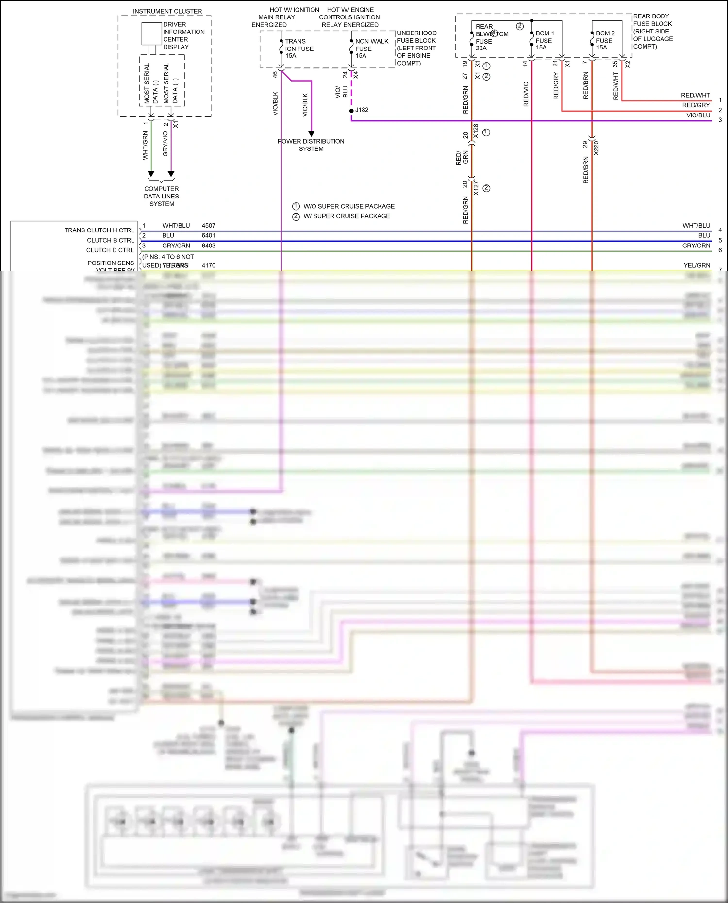 Cadillac CT6 I (2016-2019) clutch e ctrl wiring diagram  (1 of 1)