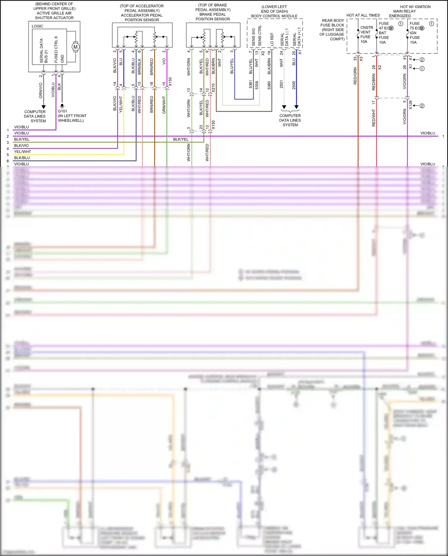 Cadillac CT6 I (2016-2019) computer data lines system wiring diagram  (128 of 132)