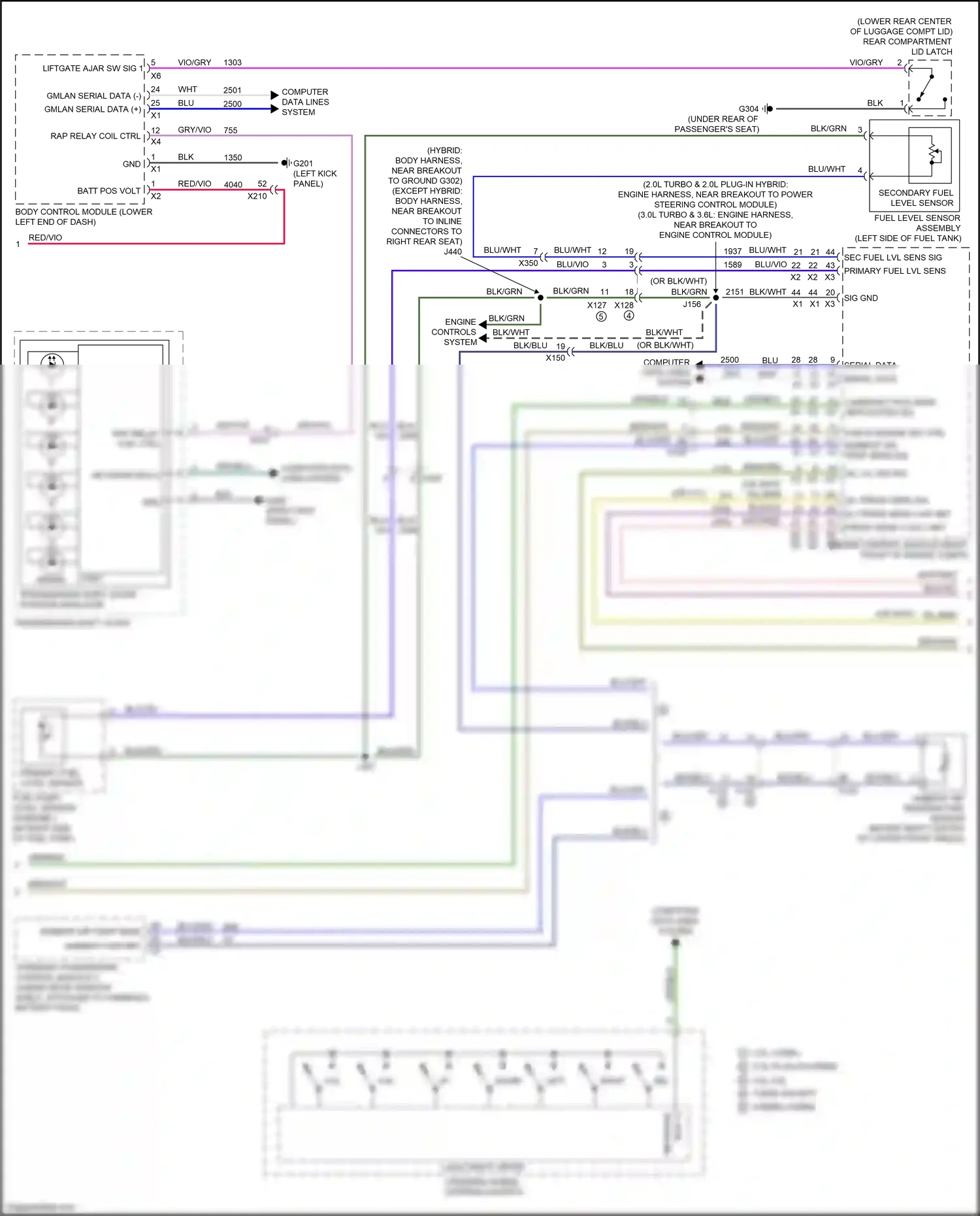 Cadillac CT6 I (2016-2019) computer data lines system wiring diagram  (89 of 132)