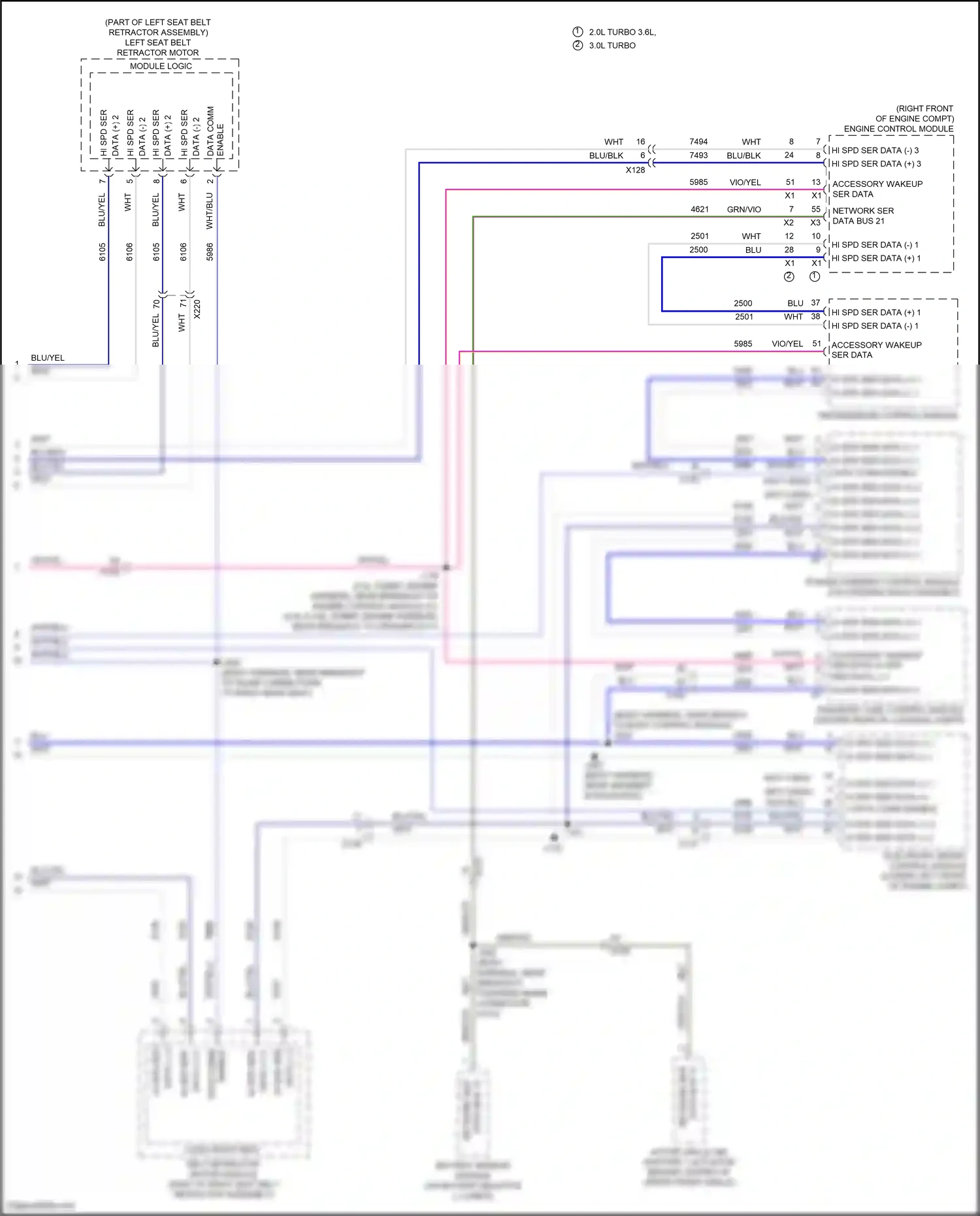 Cadillac CT6 I (2016-2019) data comm enable wiring diagram  (5 of 12)