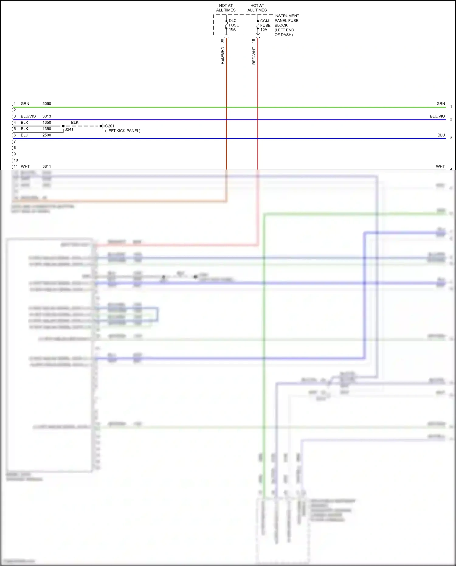 Cadillac CT6 I (2016-2019) data comm wiring diagram  (3 of 11)