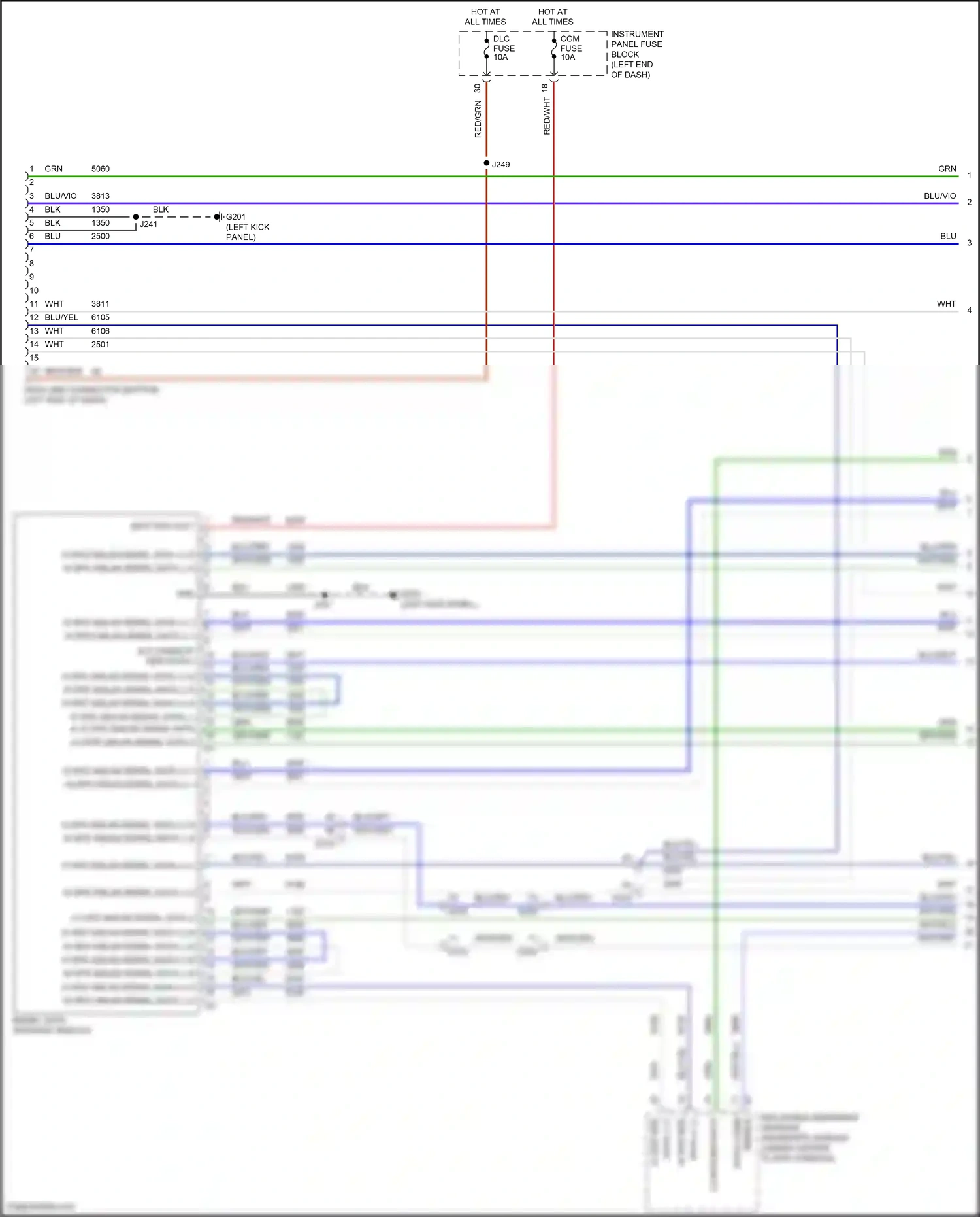 Cadillac CT6 I (2016-2019) data comm wiring diagram  (9 of 11)