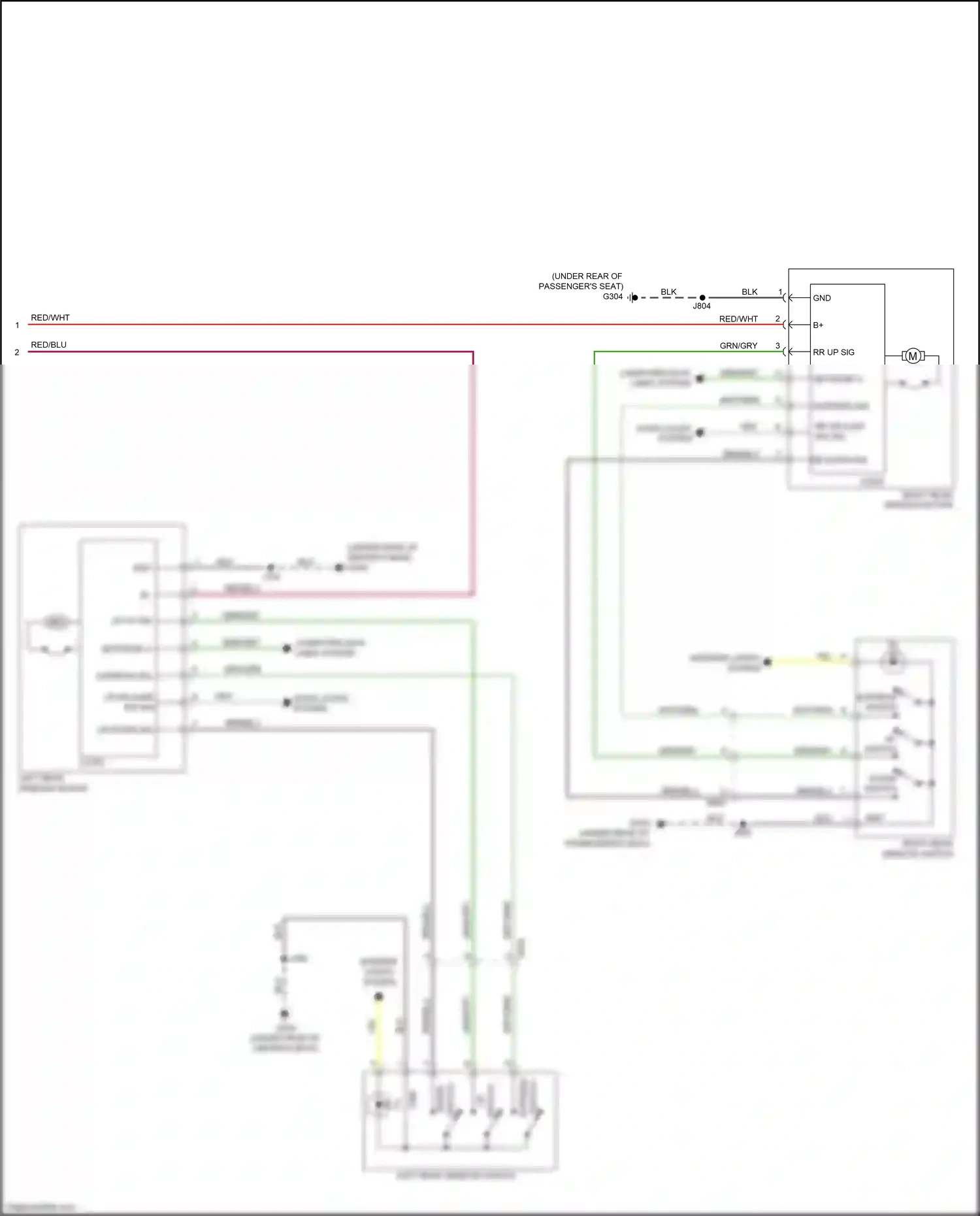 Cadillac CT6 I (2016-2019) down switch wiring diagram  (2 of 2)