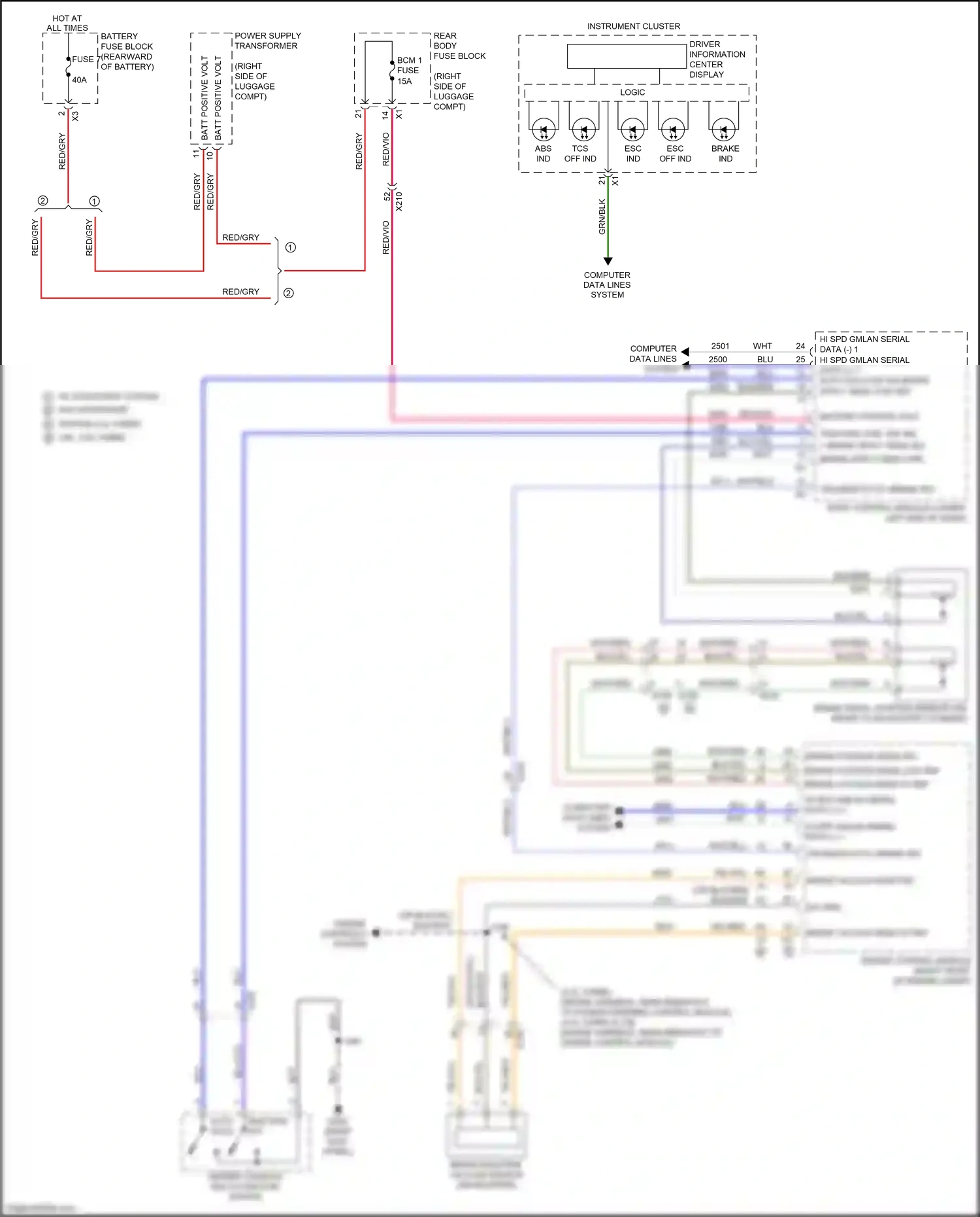Cadillac CT6 I (2016-2019) engine controls system wiring diagram  (1 of 5)