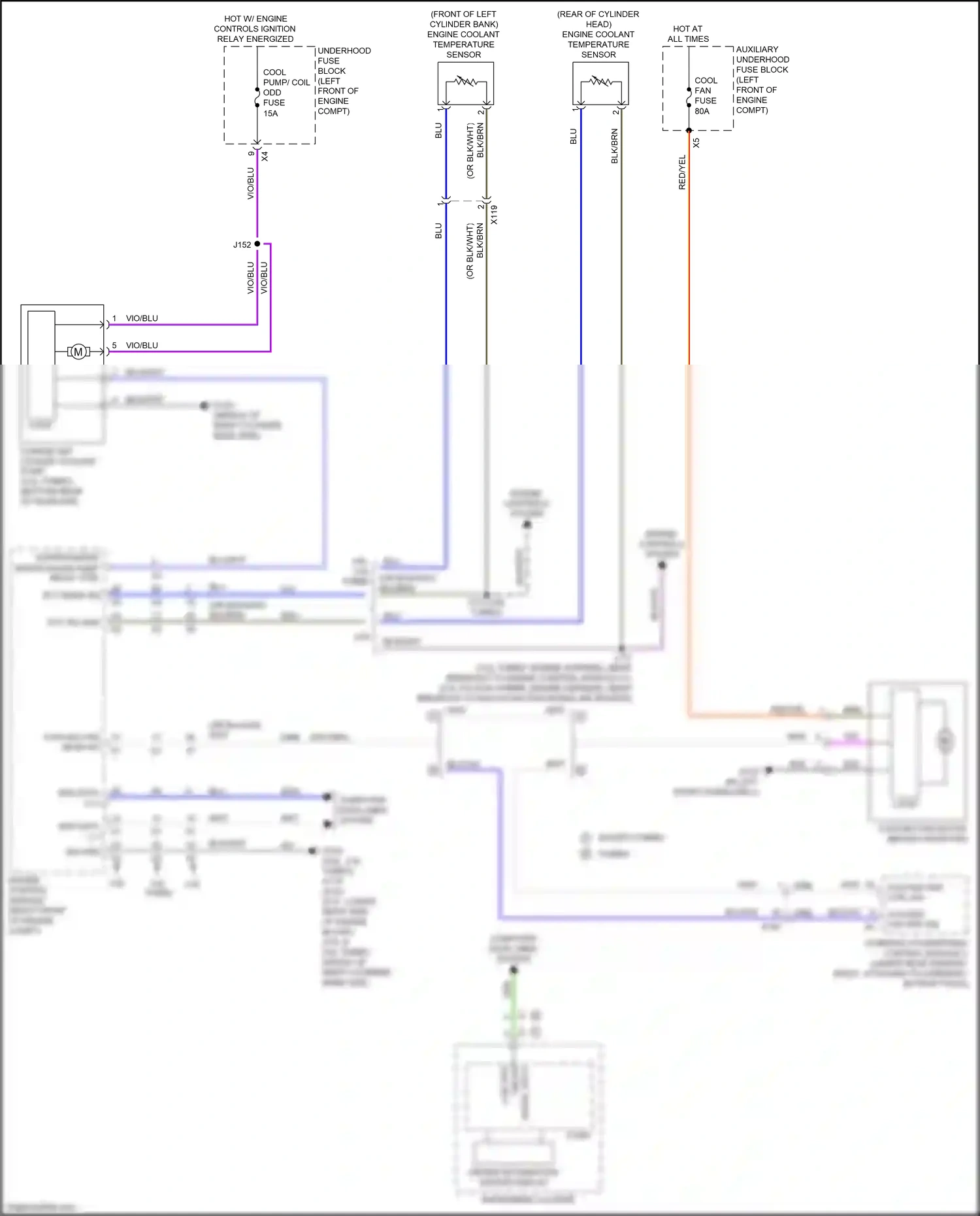 Cadillac CT6 I (2016-2019) engine coolant temperature sensor wiring diagram  (2 of 5)