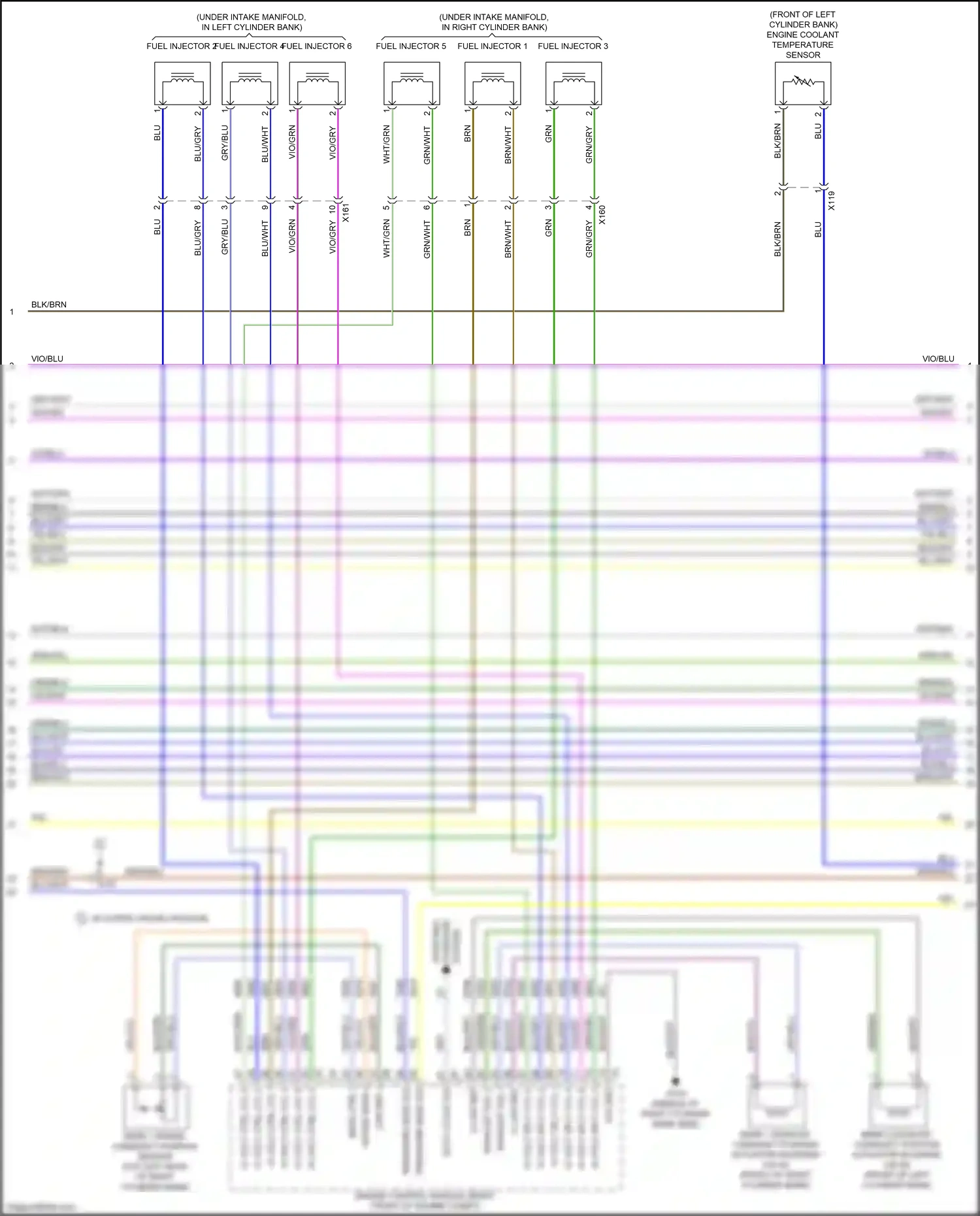 Cadillac CT6 I (2016-2019) engine coolant temperature sensor wiring diagram  (5 of 5)
