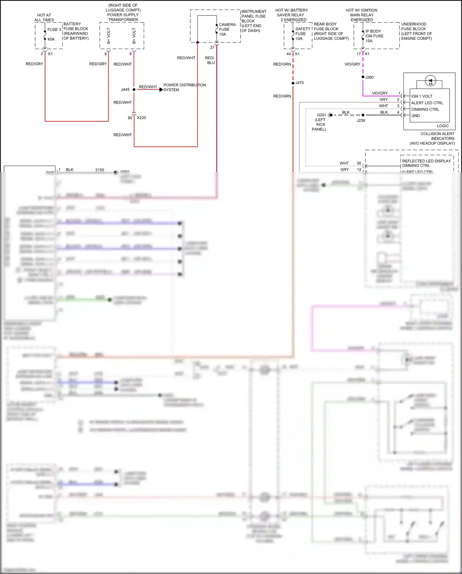 Cadillac CT6 I (2016-2019) front object sens ctrl 2 comm enable wiring diagram  (1 of 1)