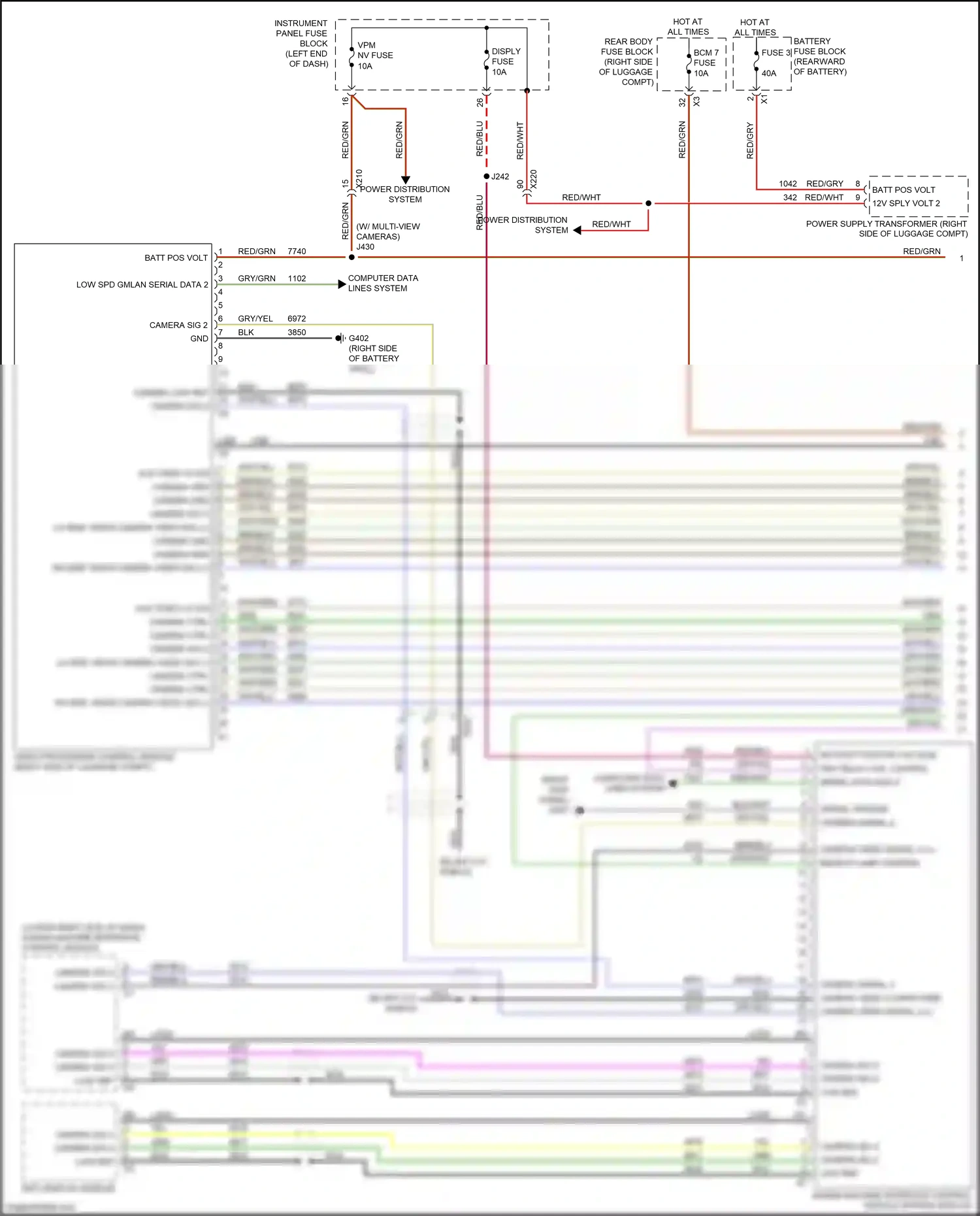 Cadillac CT6 I (2016-2019) info display module wiring diagram  (1 of 12)