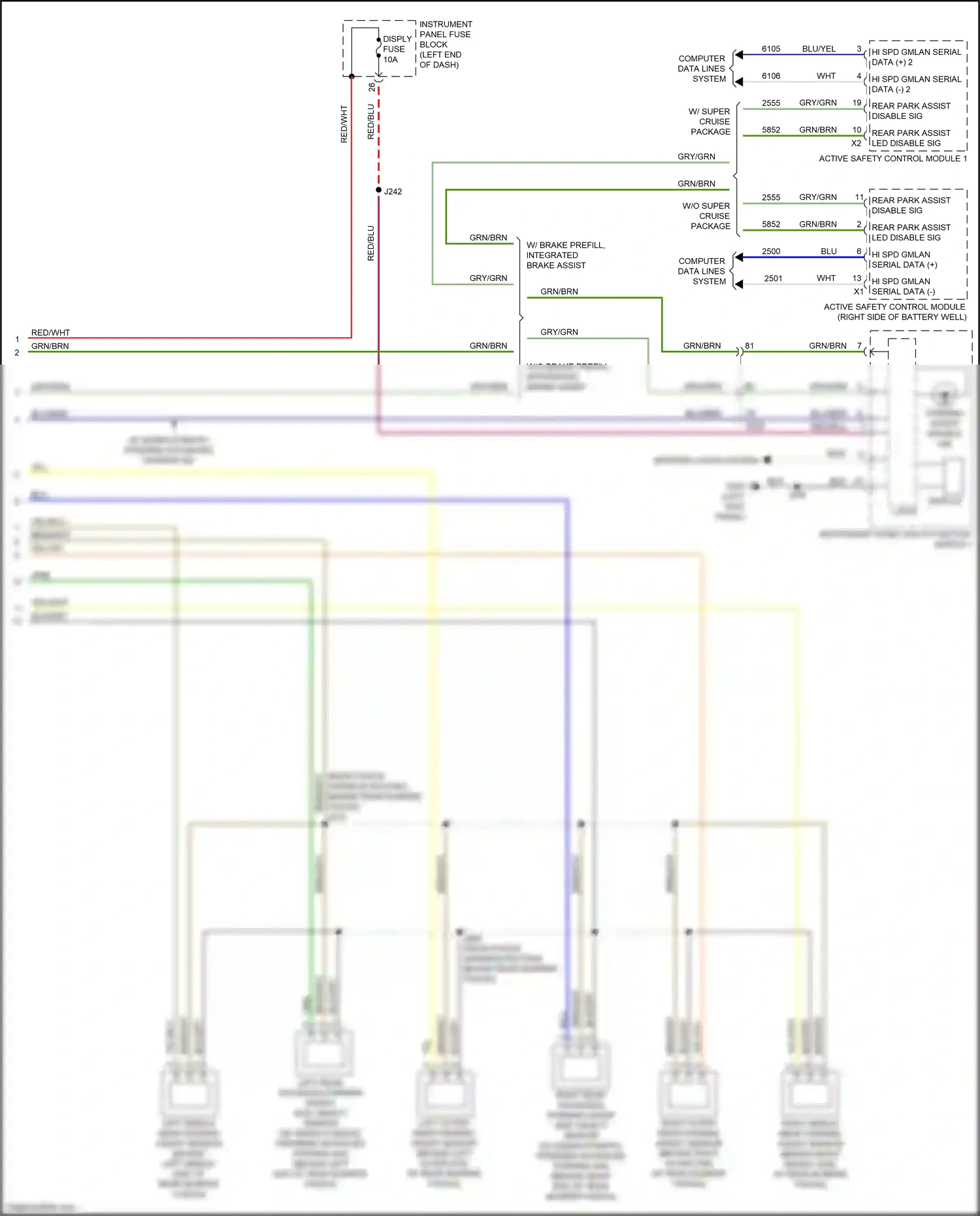 Cadillac CT6 I (2016-2019) instrument panel multi-function switch 1 wiring diagram  (4 of 6)