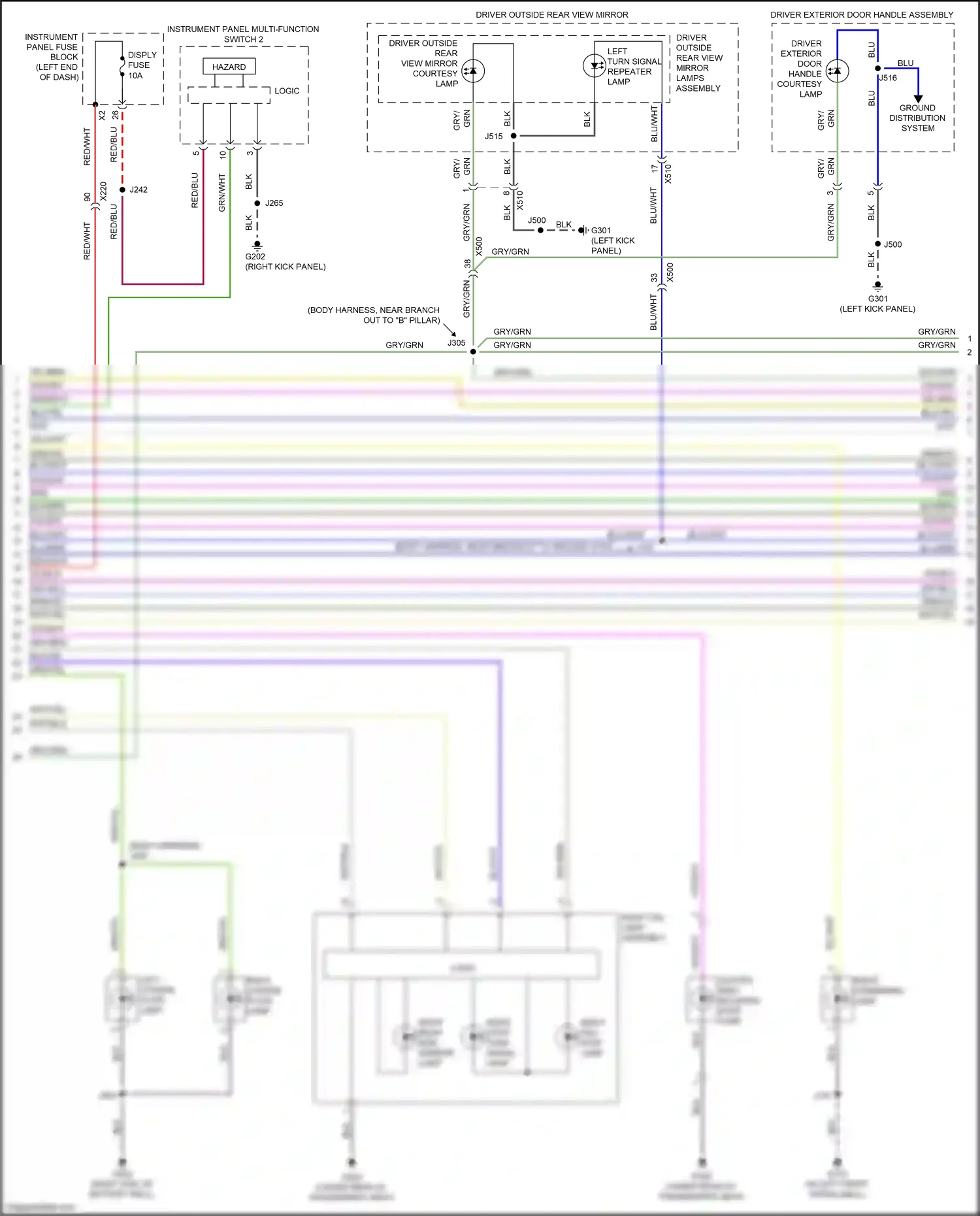 Cadillac CT6 I (2016-2019) instrument panel multi-function switch 2 wiring diagram  (1 of 6)