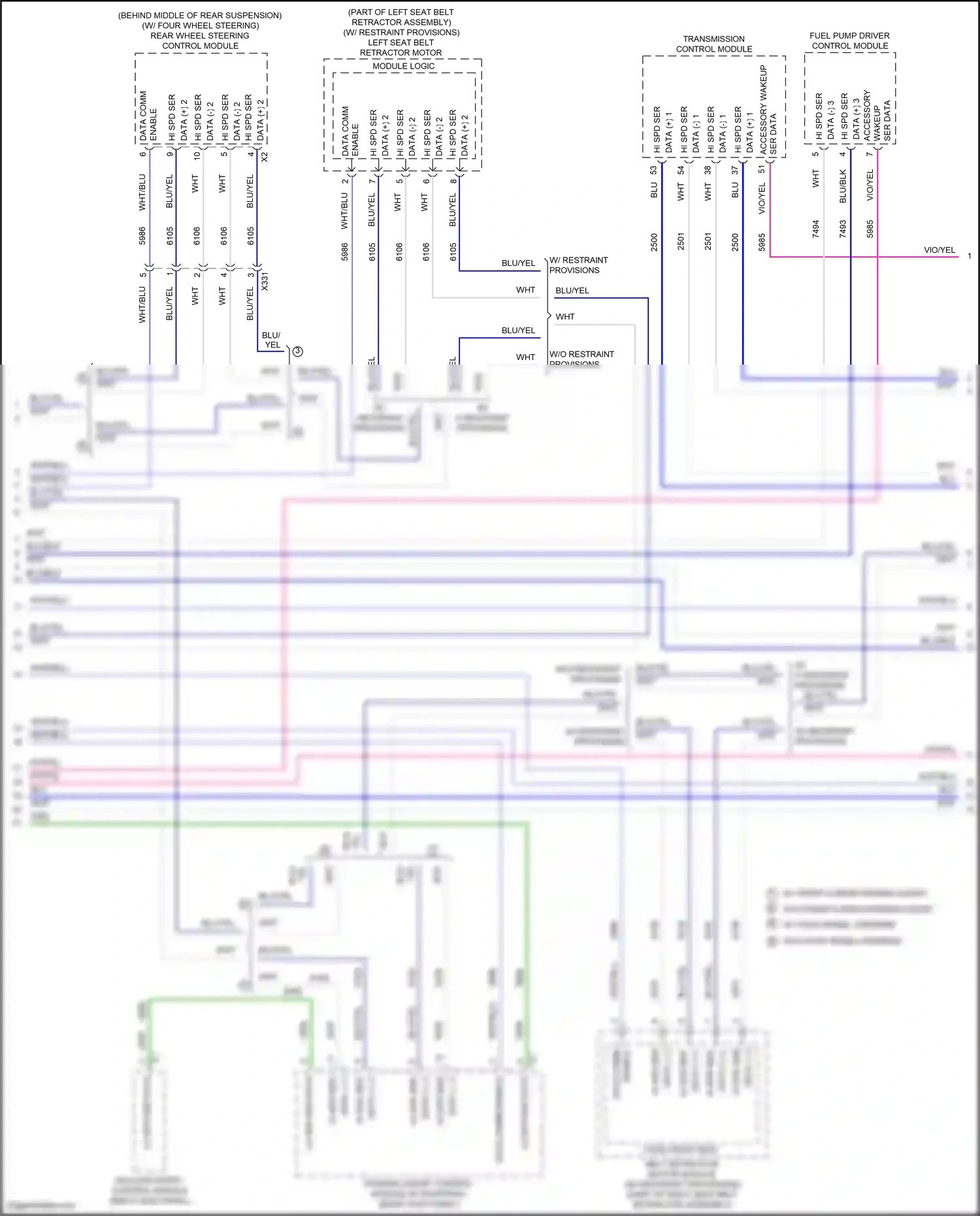 Cadillac CT6 I (2016-2019) keyless entry control module wiring diagram  (1 of 10)